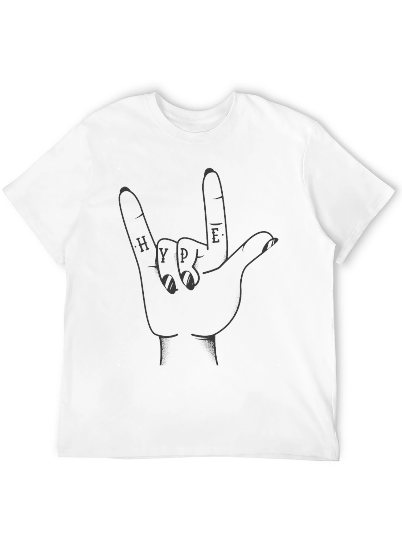 Hype Hand Sign Black T-Shirt