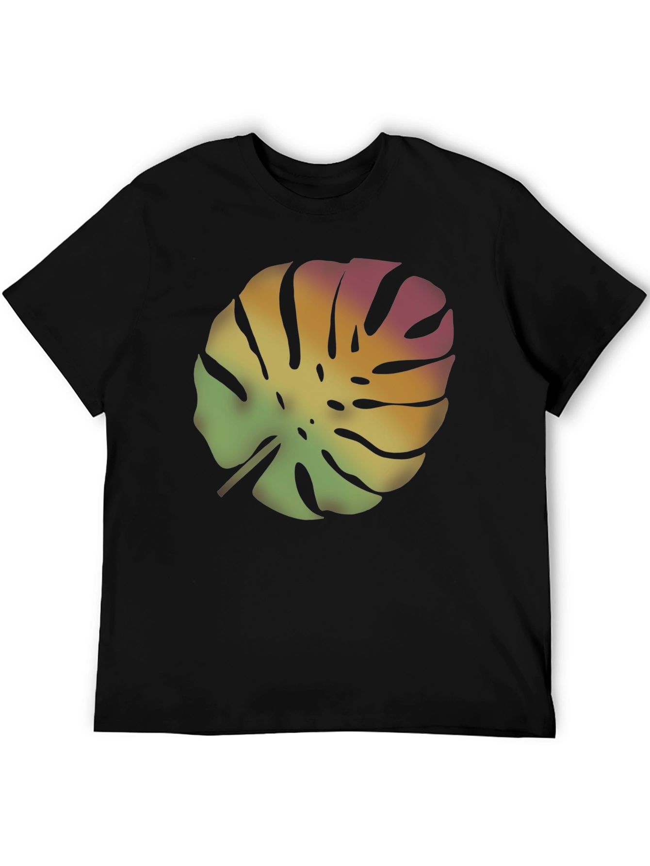 Tropical Leaf Black T-Shirt