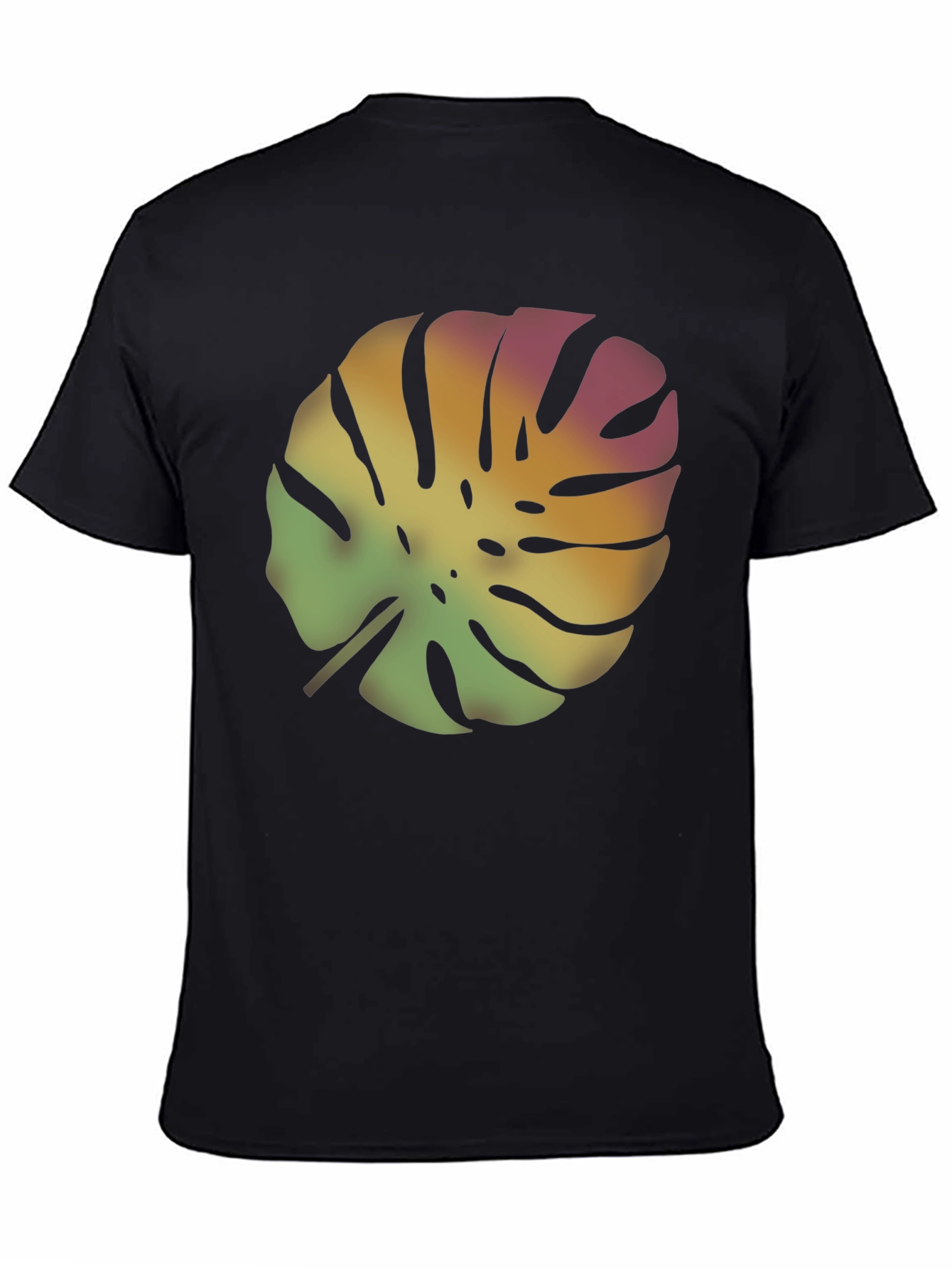 Tropical Leaf Black T-Shirt