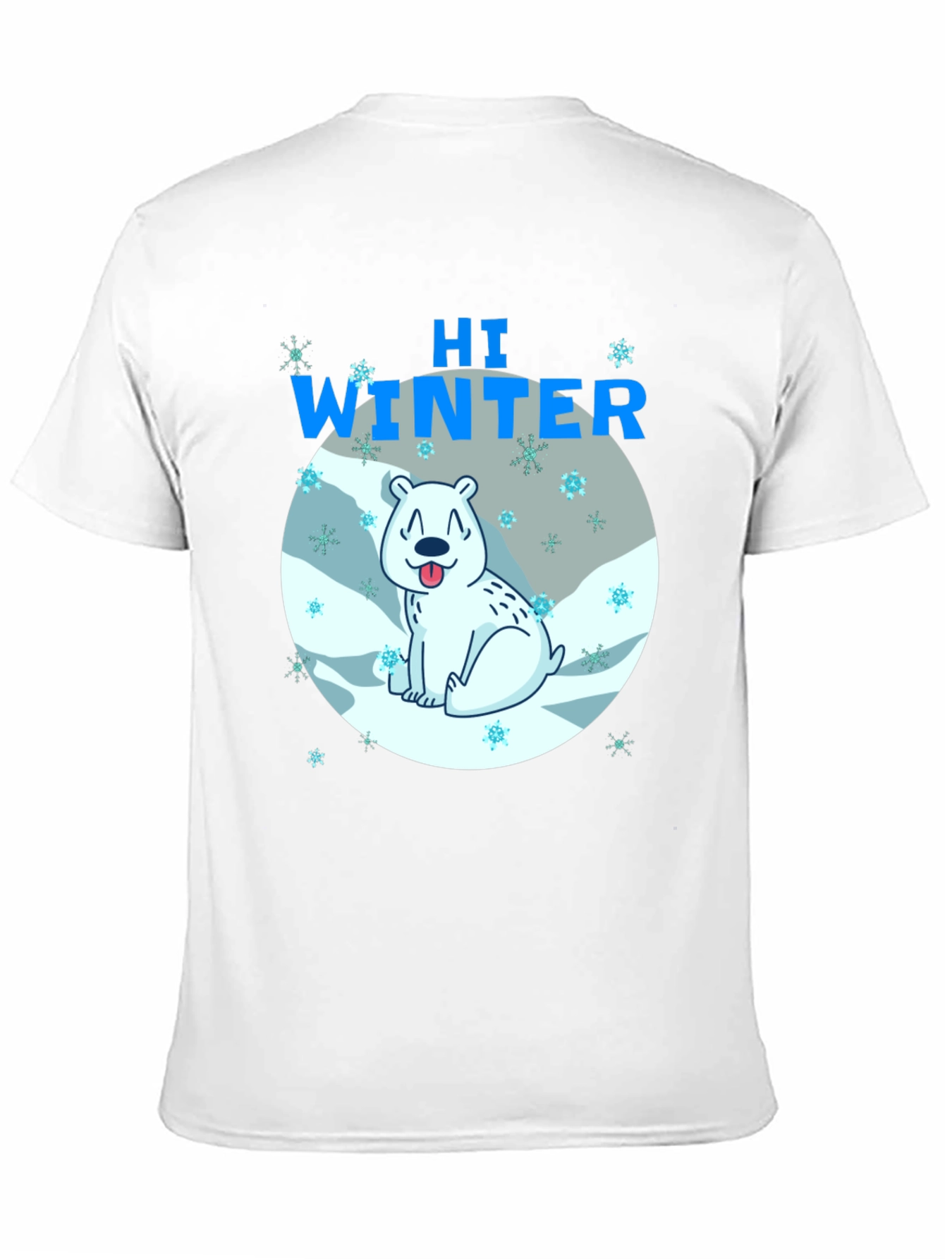 Hi Winter Polar Bear Graphic T-Shirt
