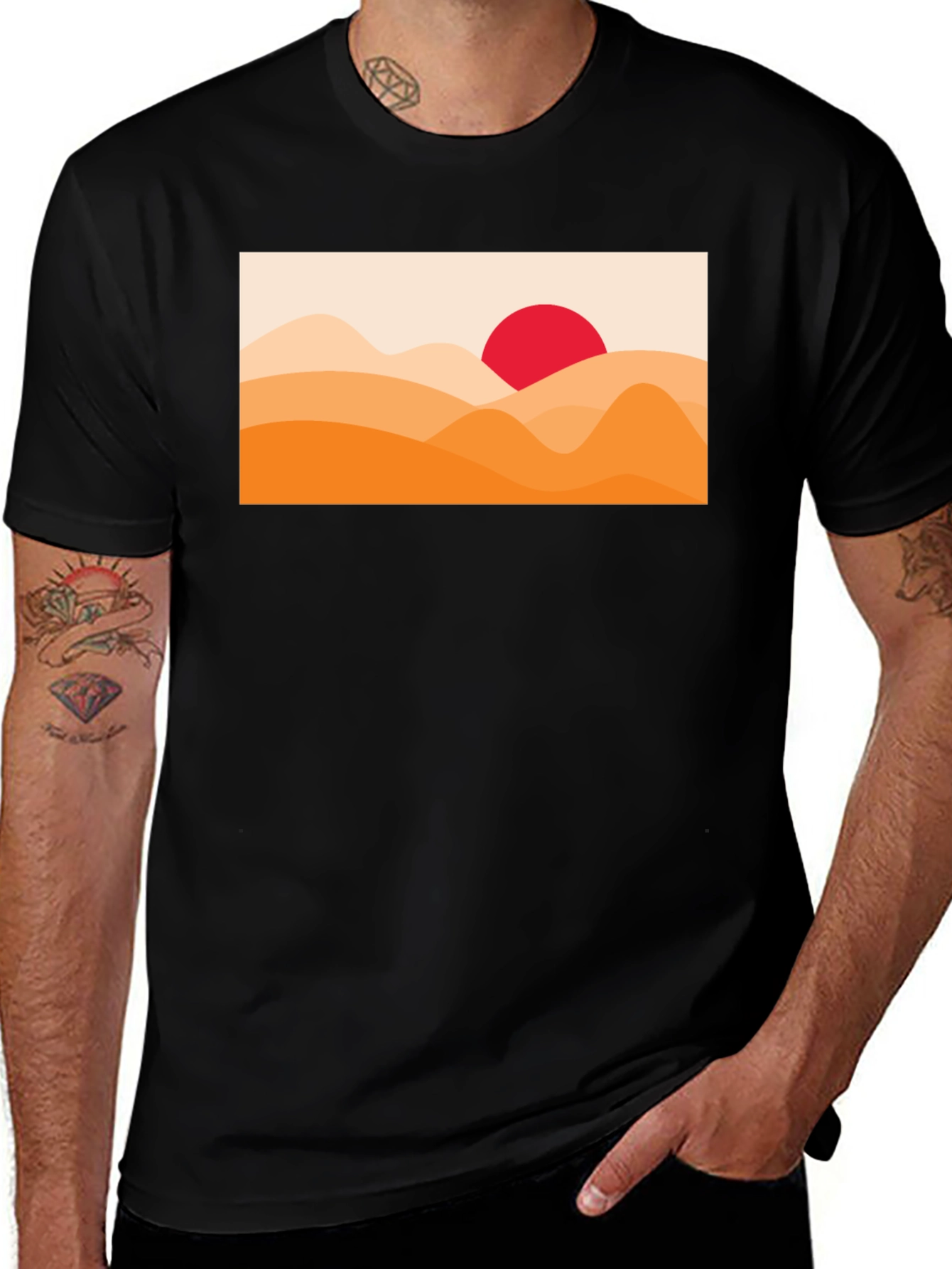 Sunset Desert Graphic T-Shirt - Stylish Casual Wear