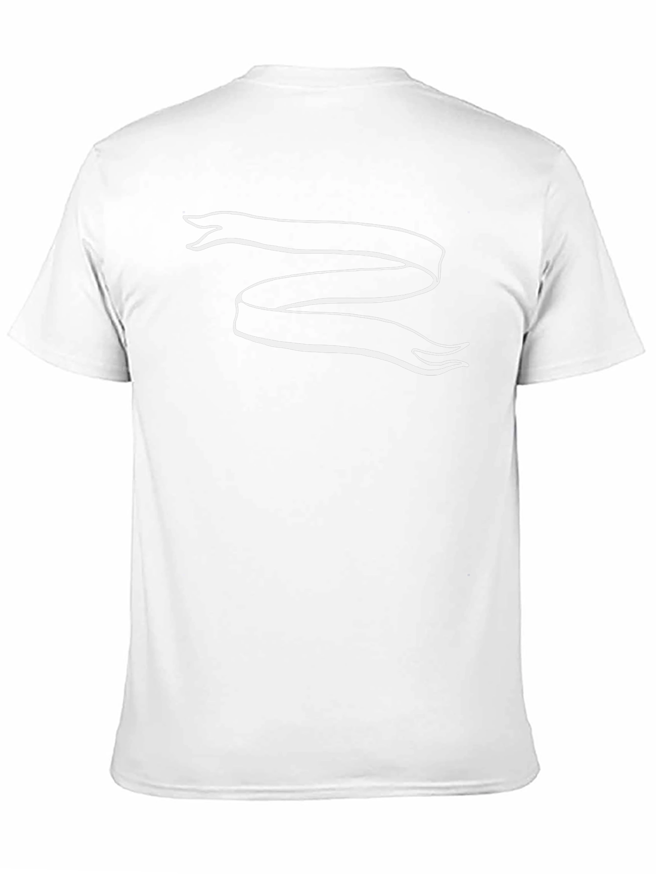 Mens Black Graphic Tee - Ribbon Design