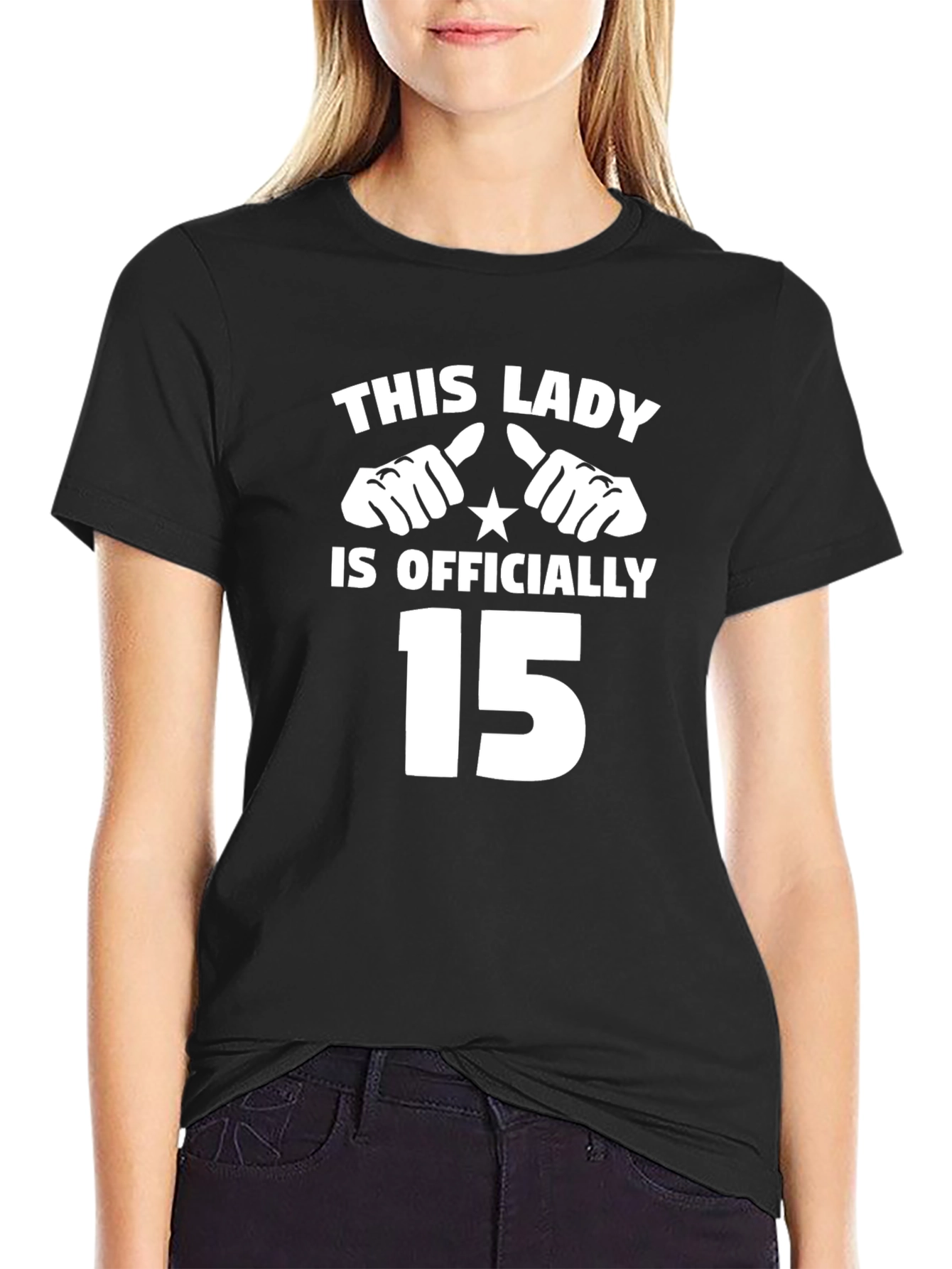 This Lady Is Officially 15 - Novelty T-Shirt