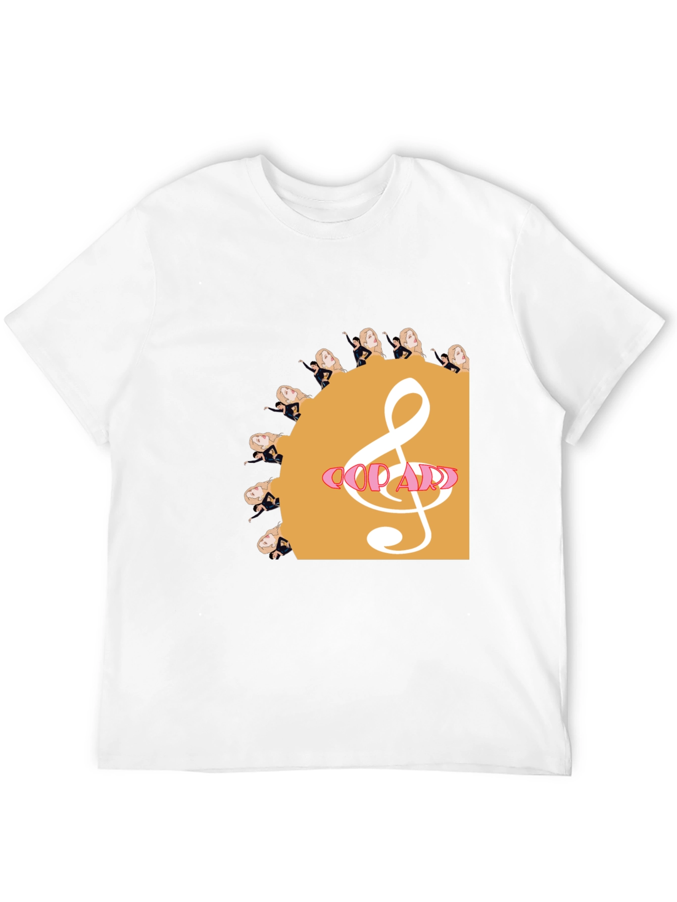 Music Lovers Black T-Shirt with Artistic Design