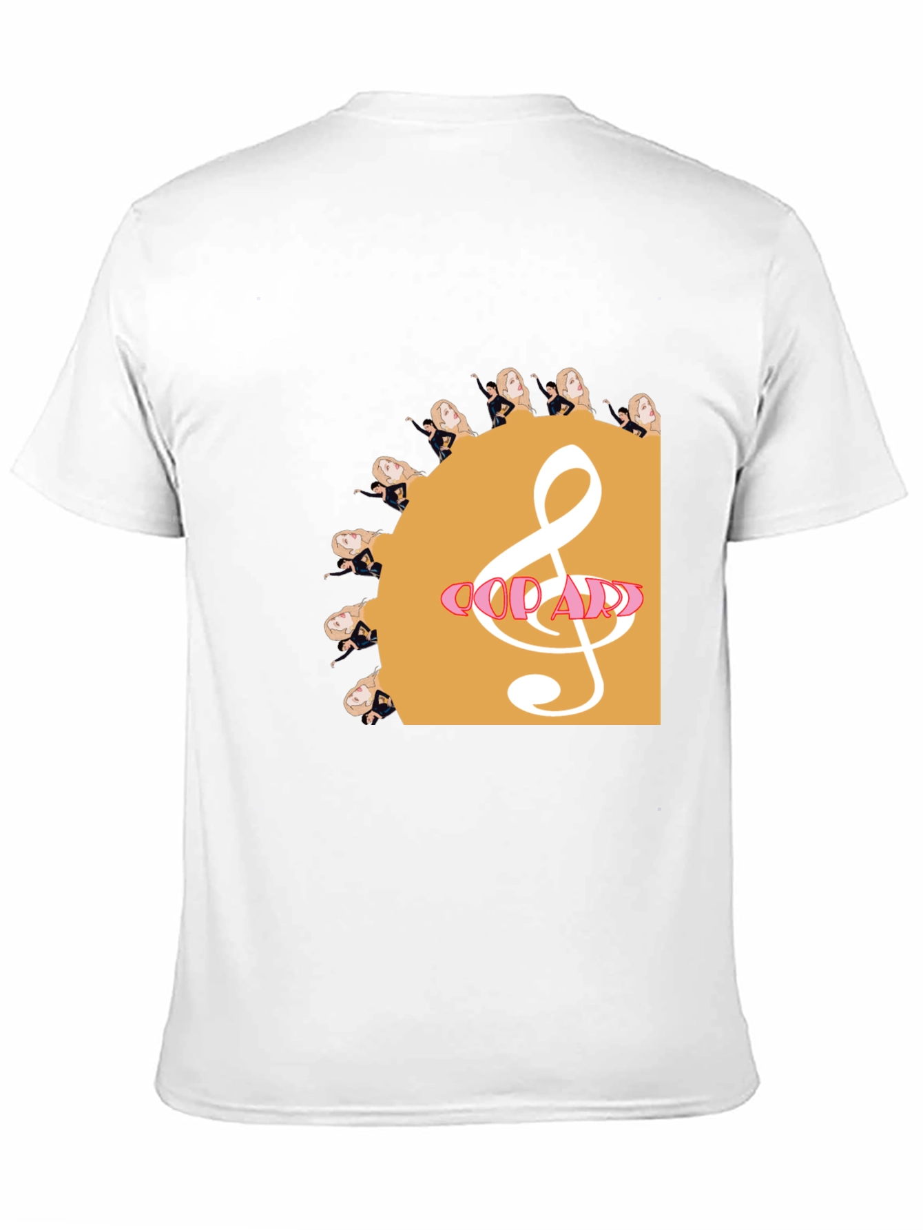 Music Lovers Black T-Shirt with Artistic Design