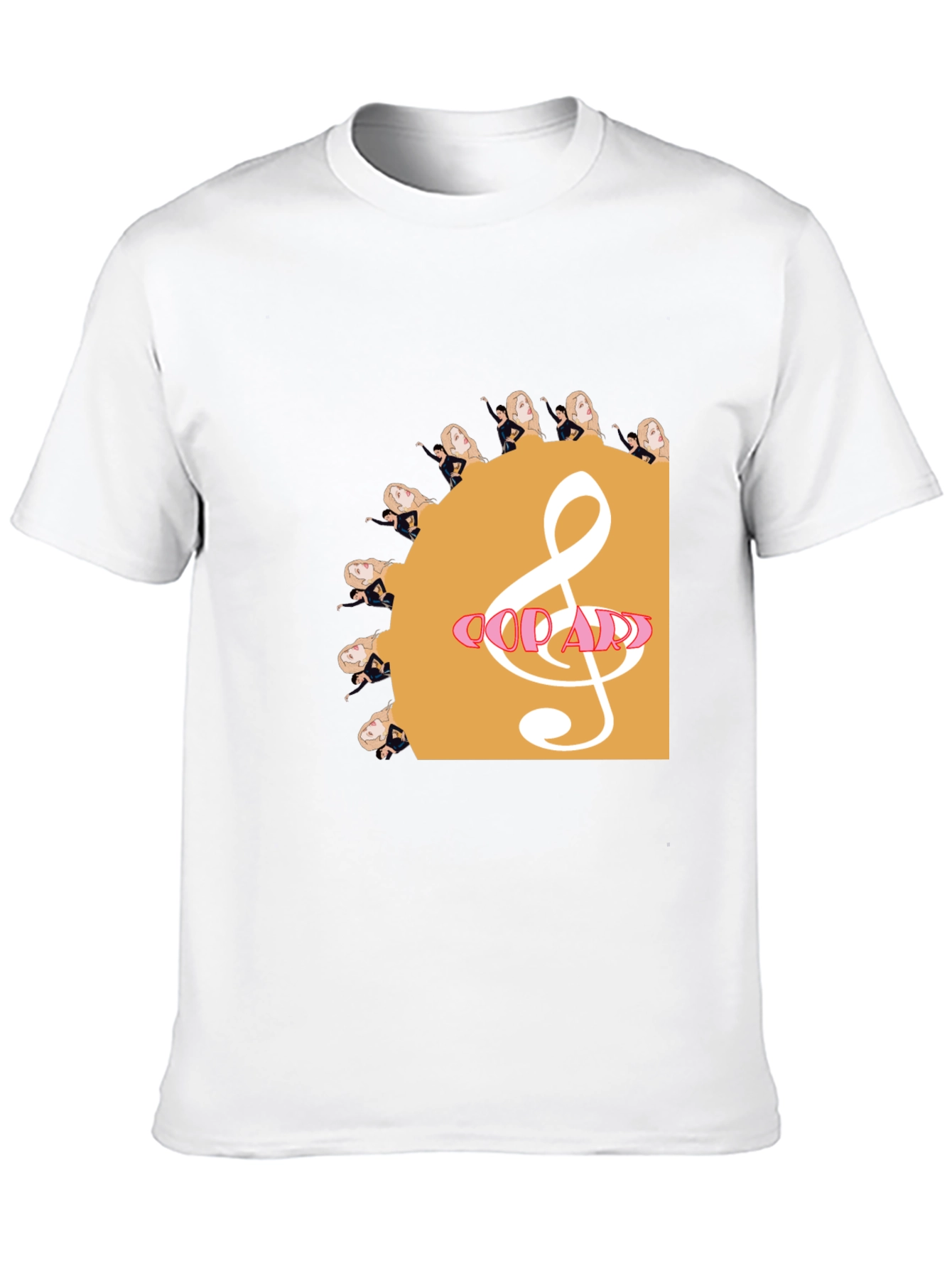 Music Lovers Black T-Shirt with Artistic Design