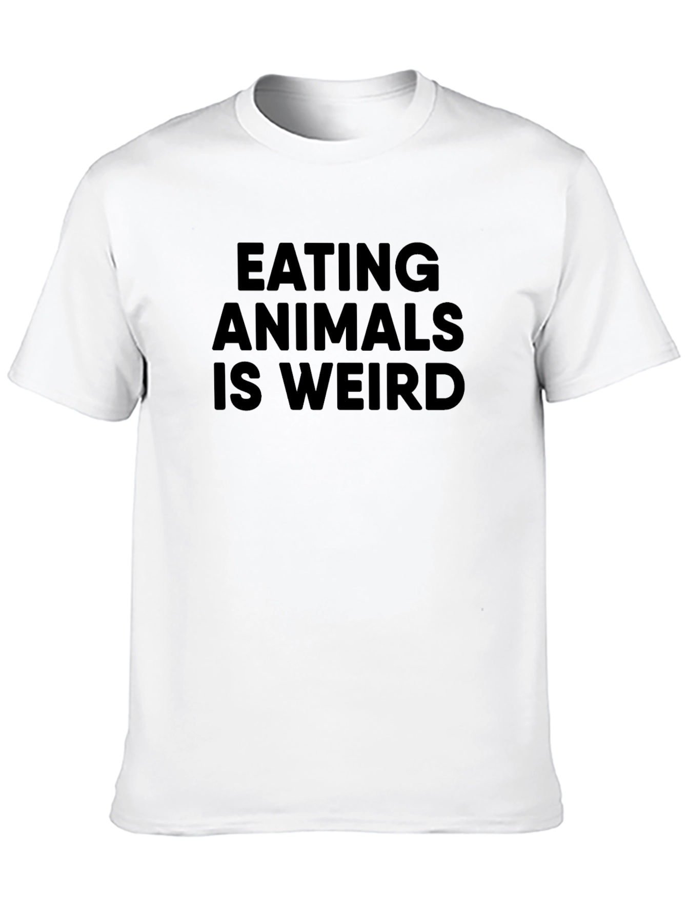 Eating Animals Is Weird - Unisex Black T-Shirt