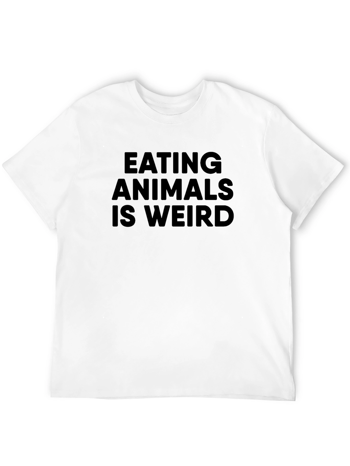 Eating Animals Is Weird - Unisex Black T-Shirt