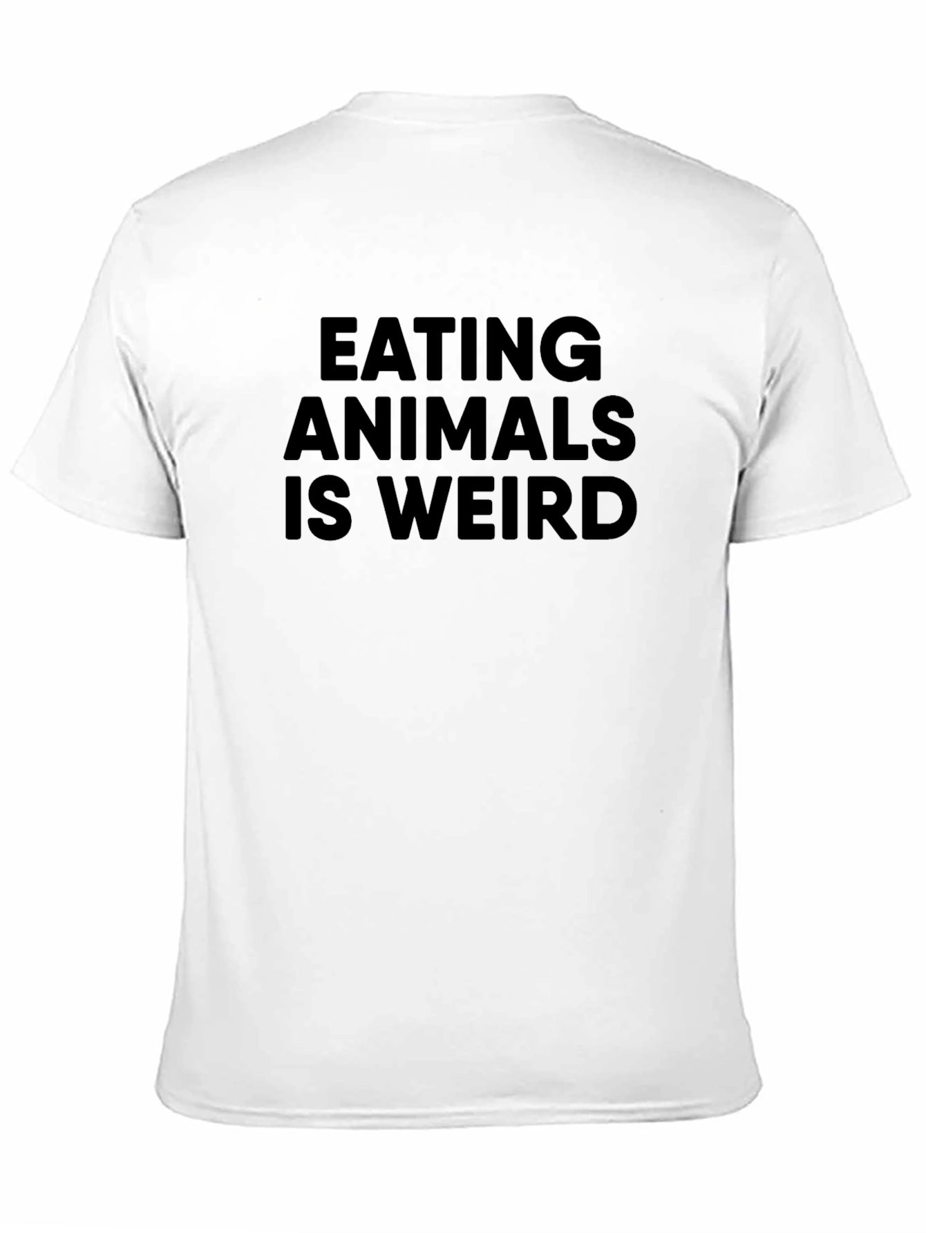 Eating Animals Is Weird - Unisex Black T-Shirt