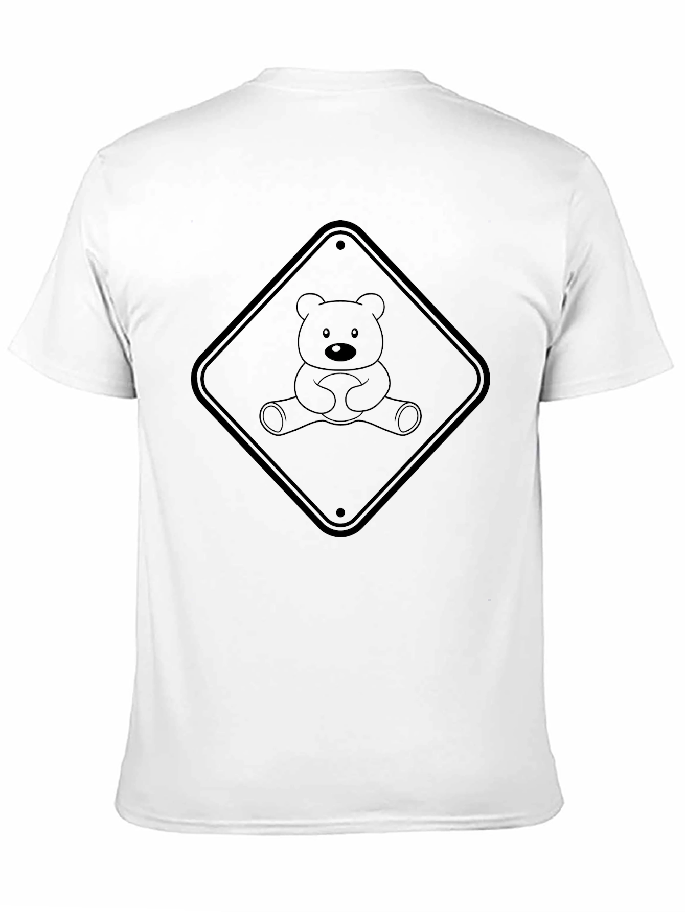 Teddy Bear Sign Black T-Shirt