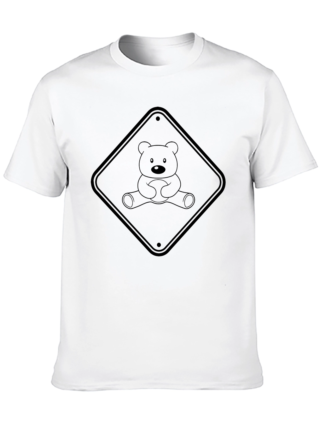 Teddy Bear Sign Black T-Shirt