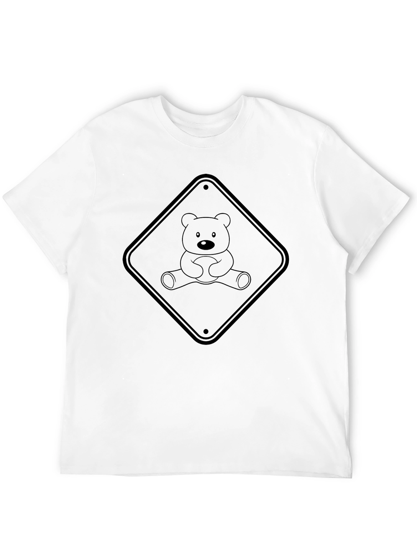 Teddy Bear Sign Black T-Shirt