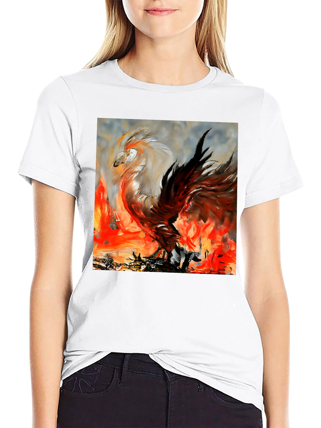 Phoenix Firebird Graphic Tee - Unique Artistic Design