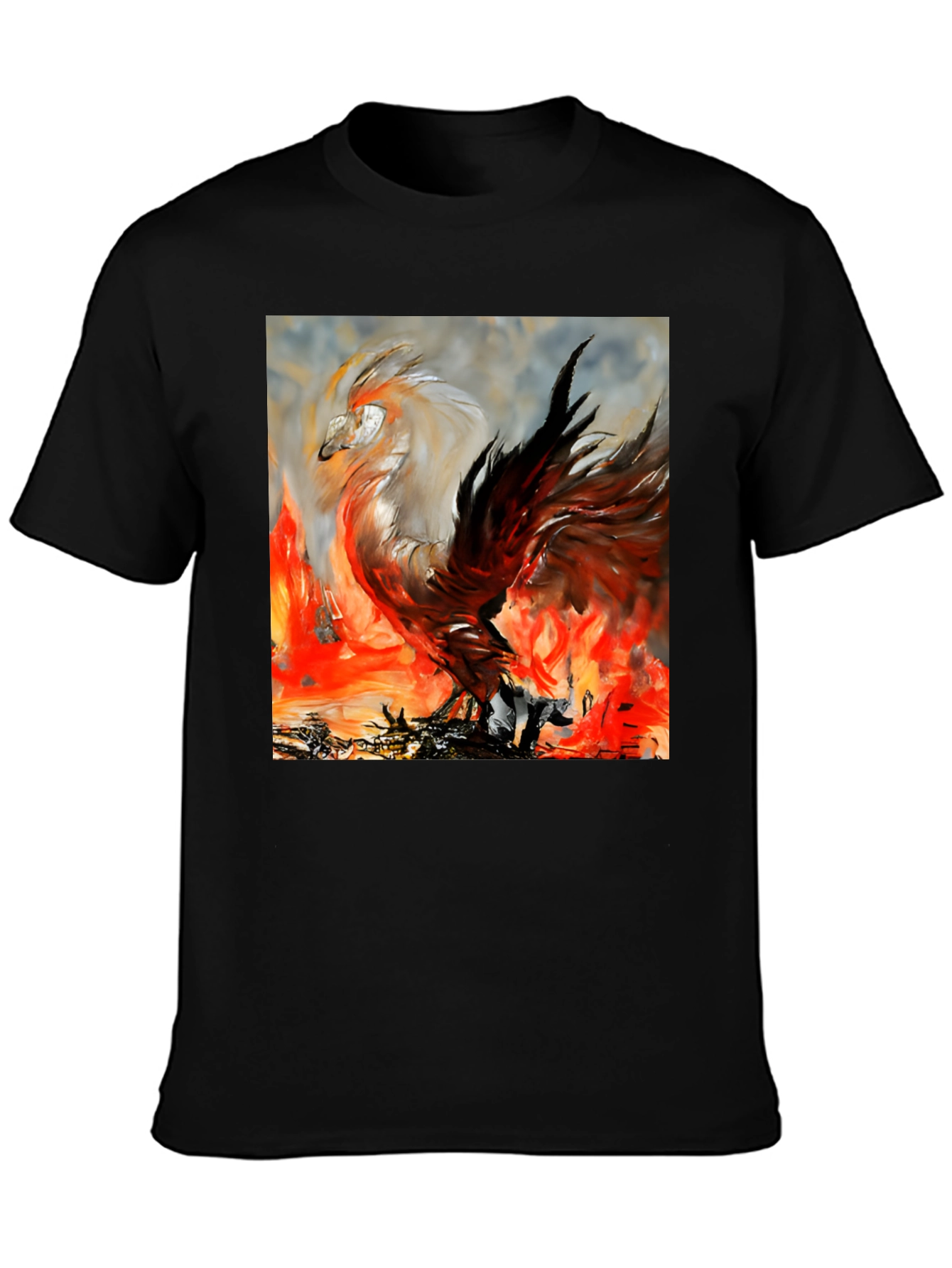 Phoenix Firebird Graphic Tee - Unique Artistic Design