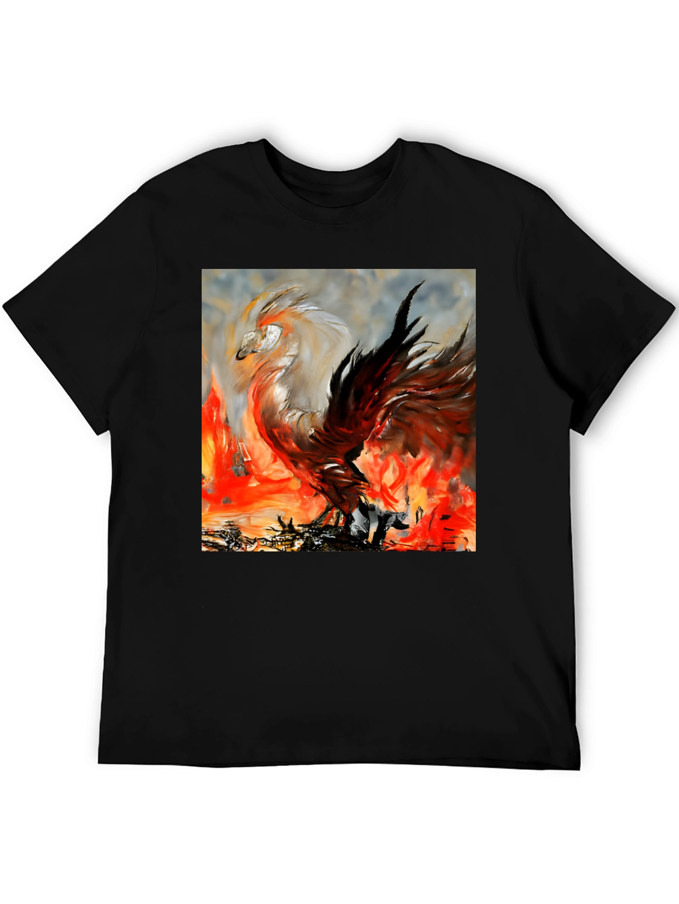 Phoenix Firebird Graphic Tee - Unique Artistic Design