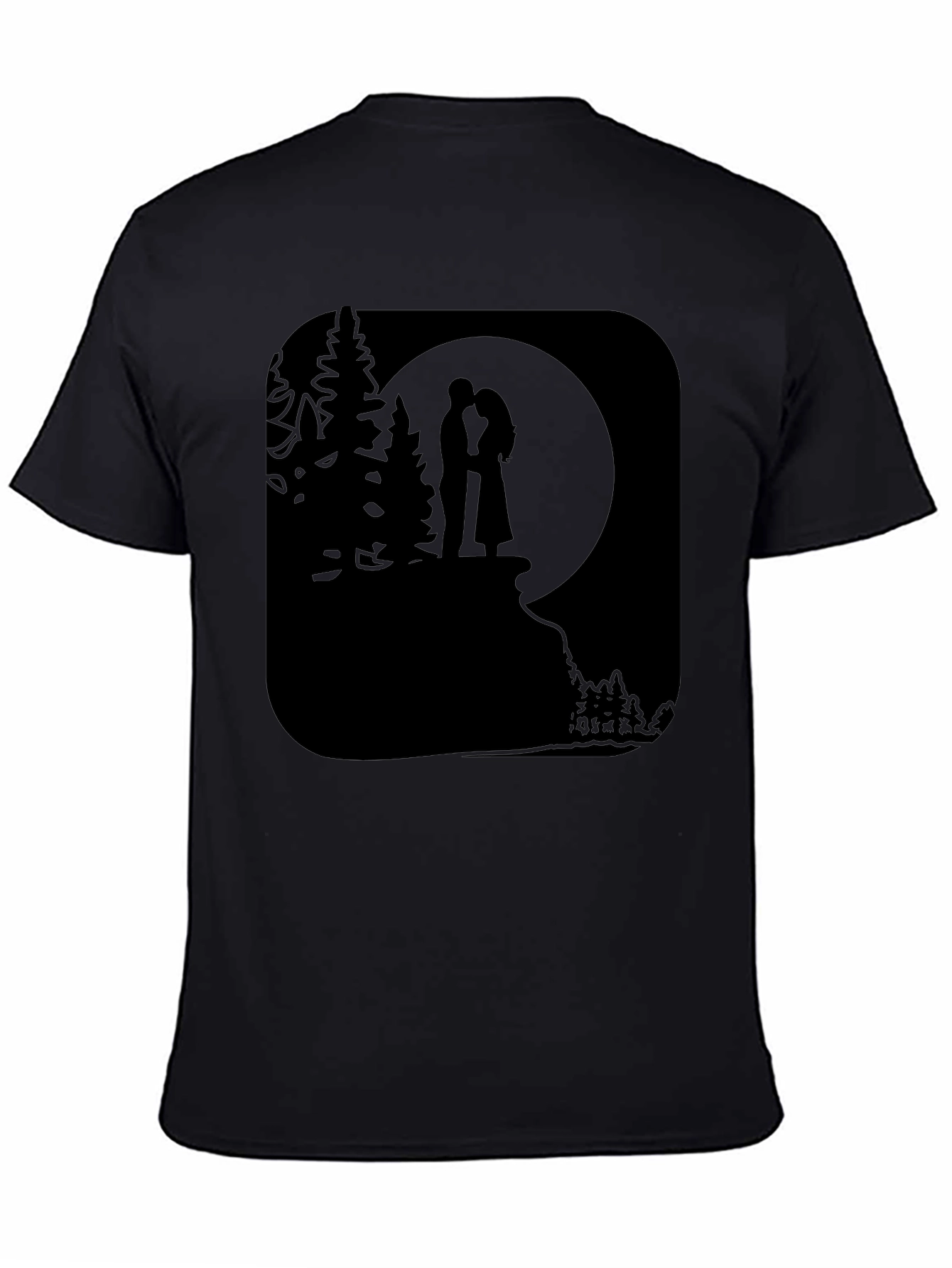 Romantic Moonlit Couple Graphic T-Shirt