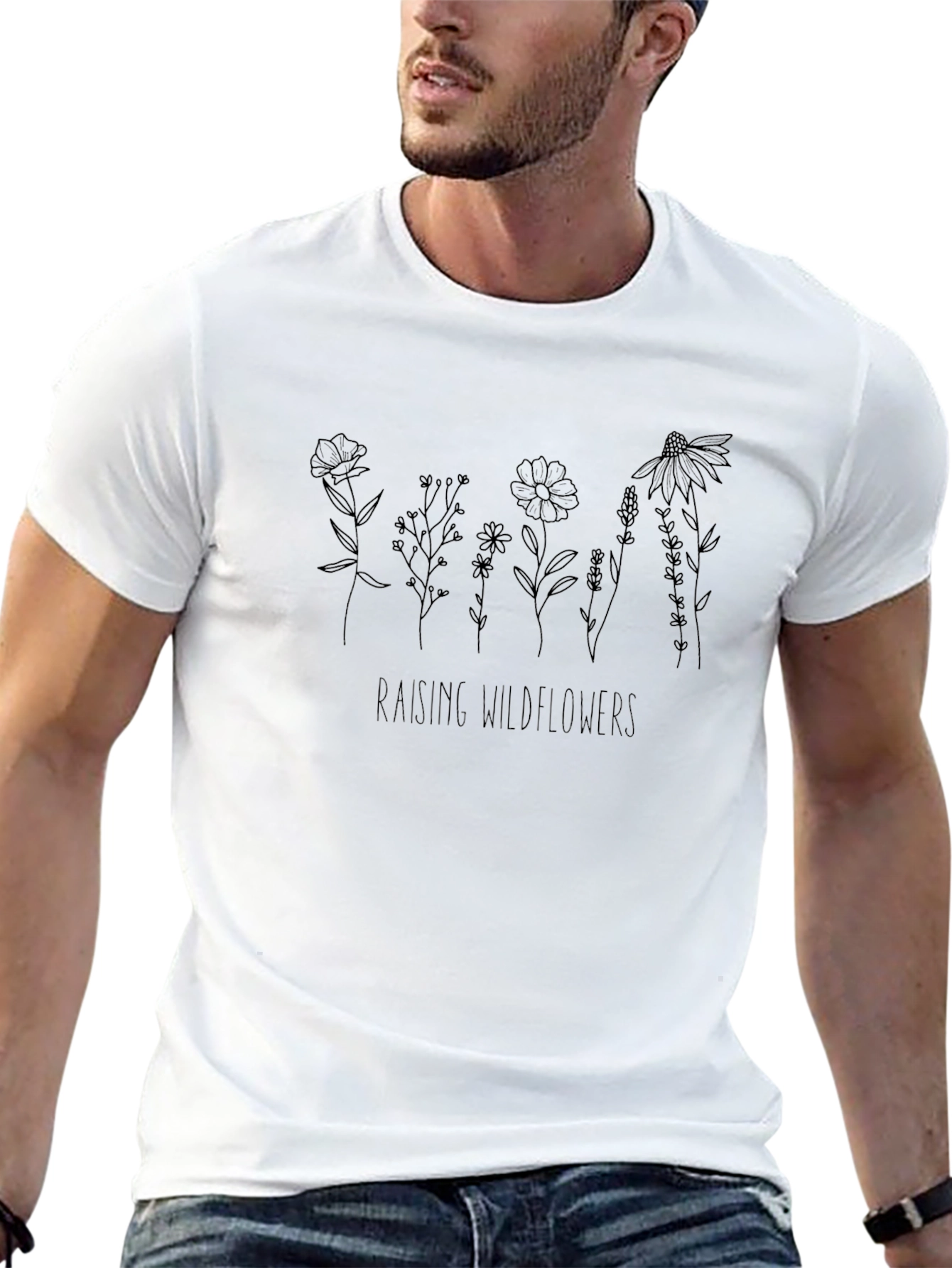 Raising Wildflowers Black T-Shirt