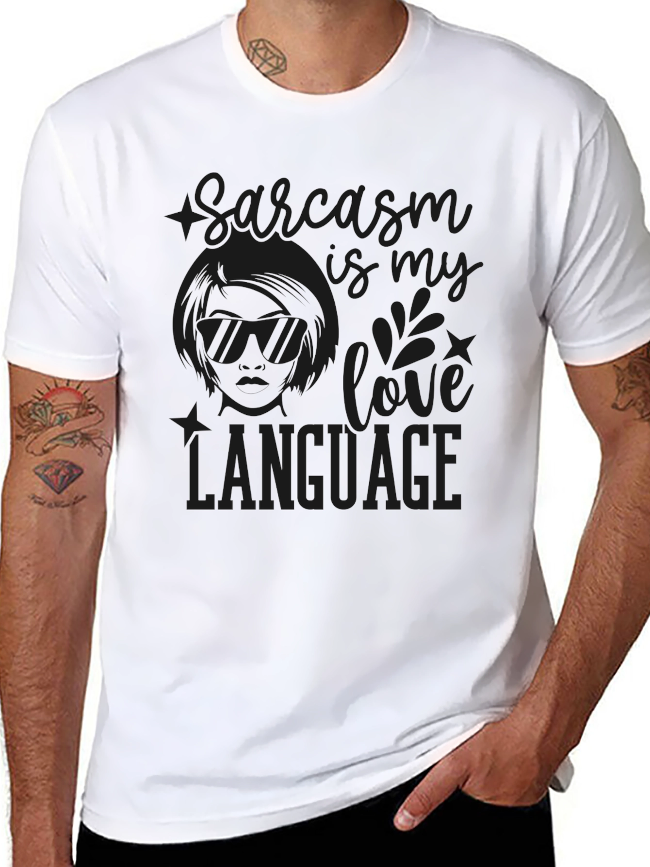 Sarcasm is My Love Language Black T-Shirt