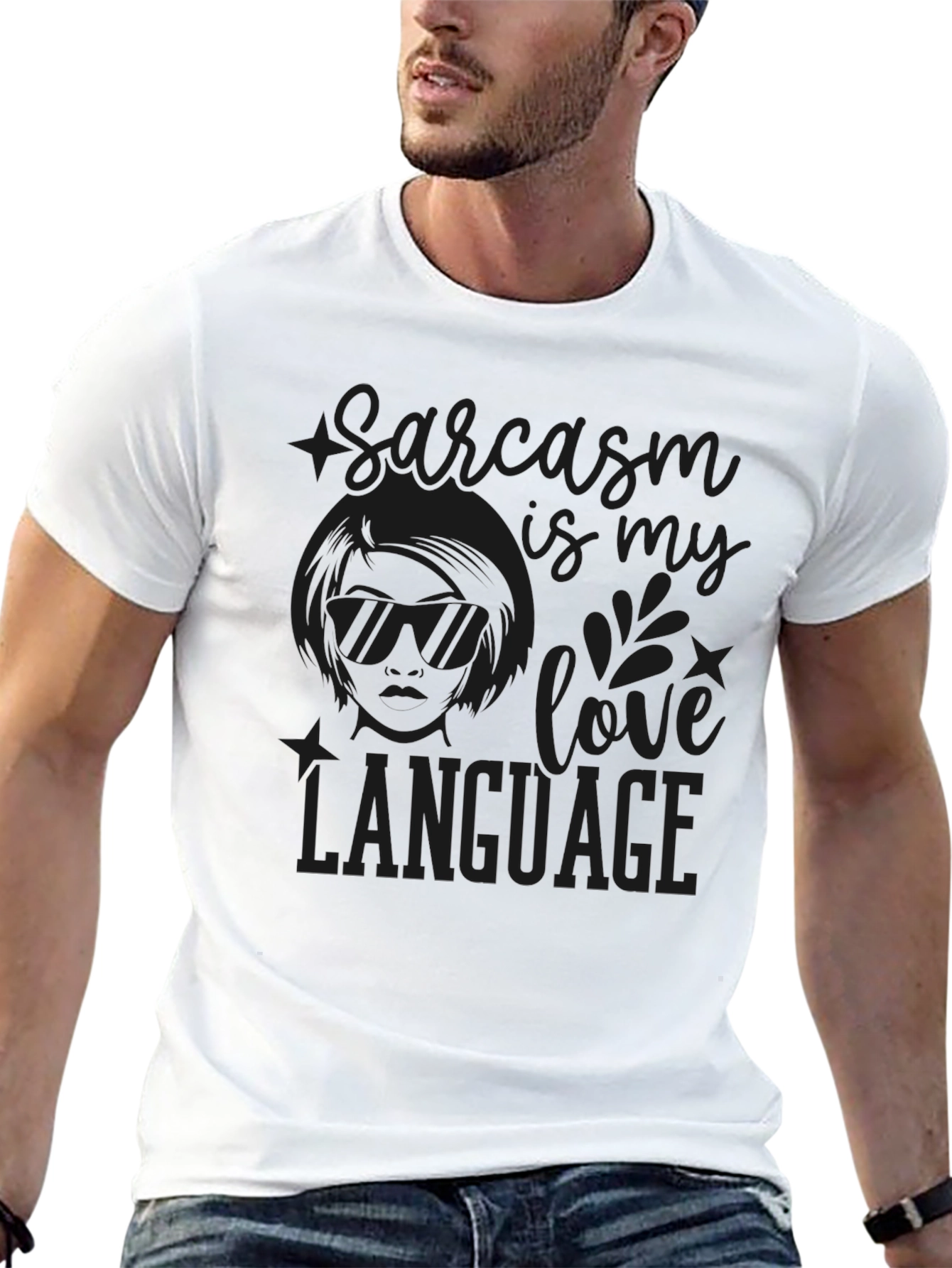 Sarcasm is My Love Language Black T-Shirt