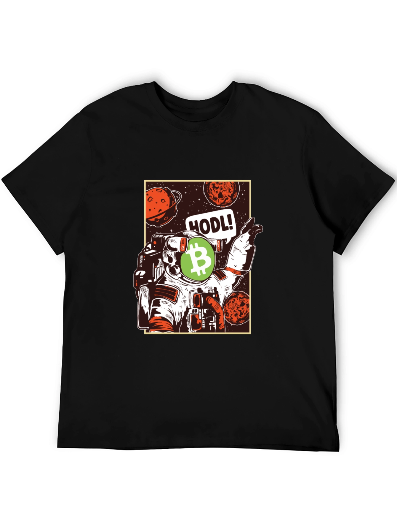 HODL! Bitcoin Astronaut Graphic T-Shirt