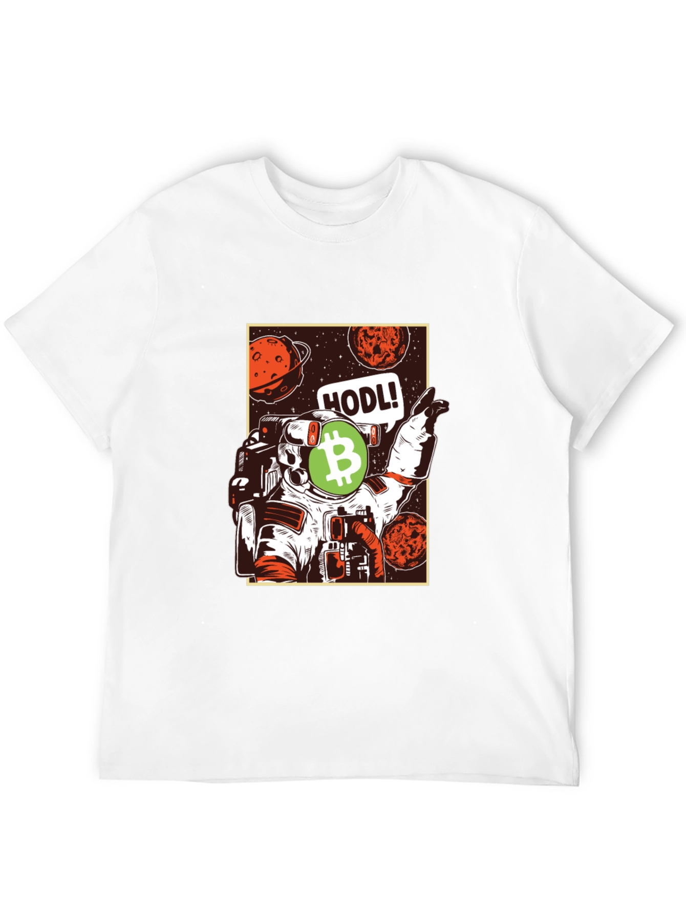 HODL! Bitcoin Astronaut Graphic T-Shirt