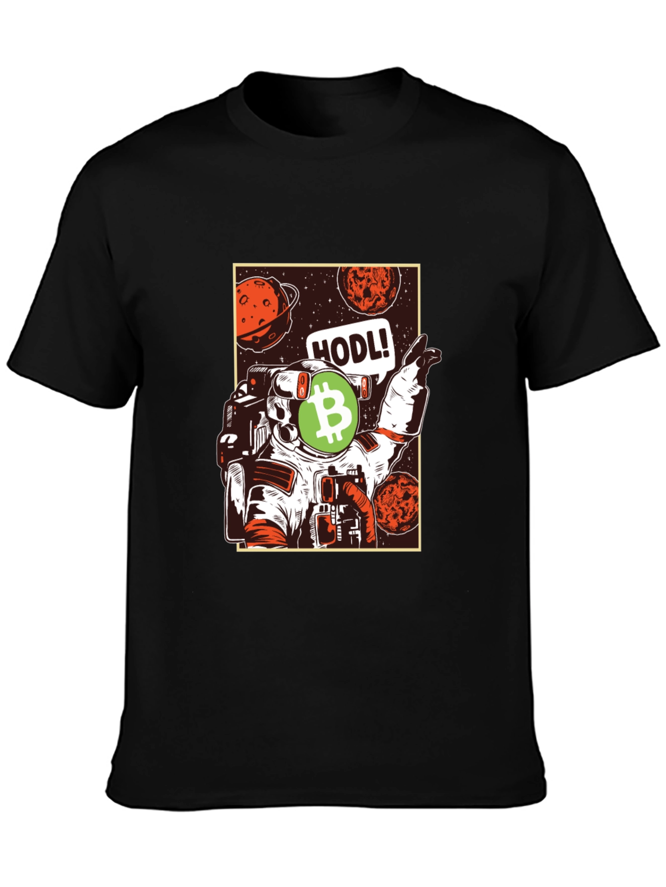 HODL! Bitcoin Astronaut Graphic T-Shirt