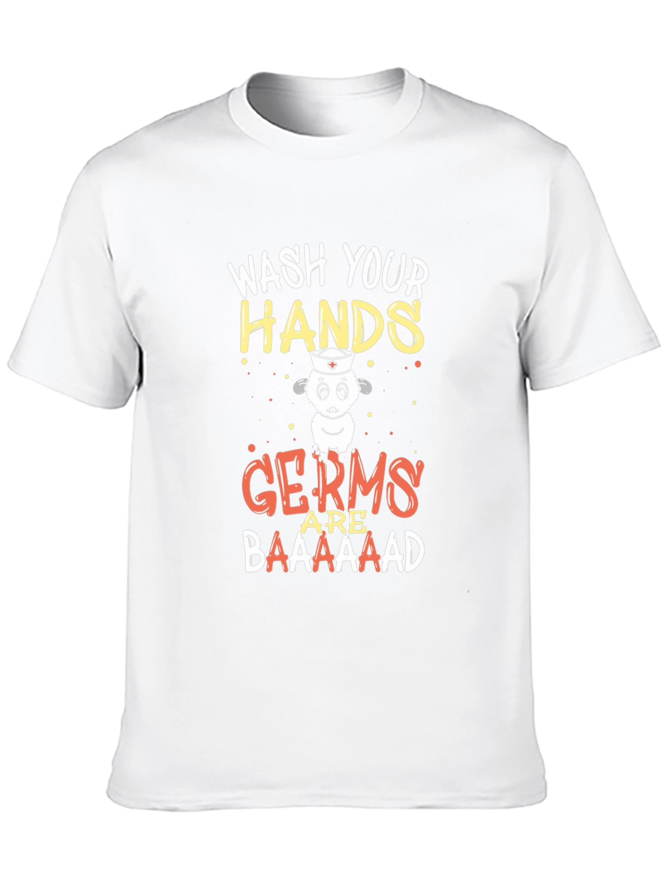Wash Your Hands Sheep T-Shirt - Germs are Baaaad