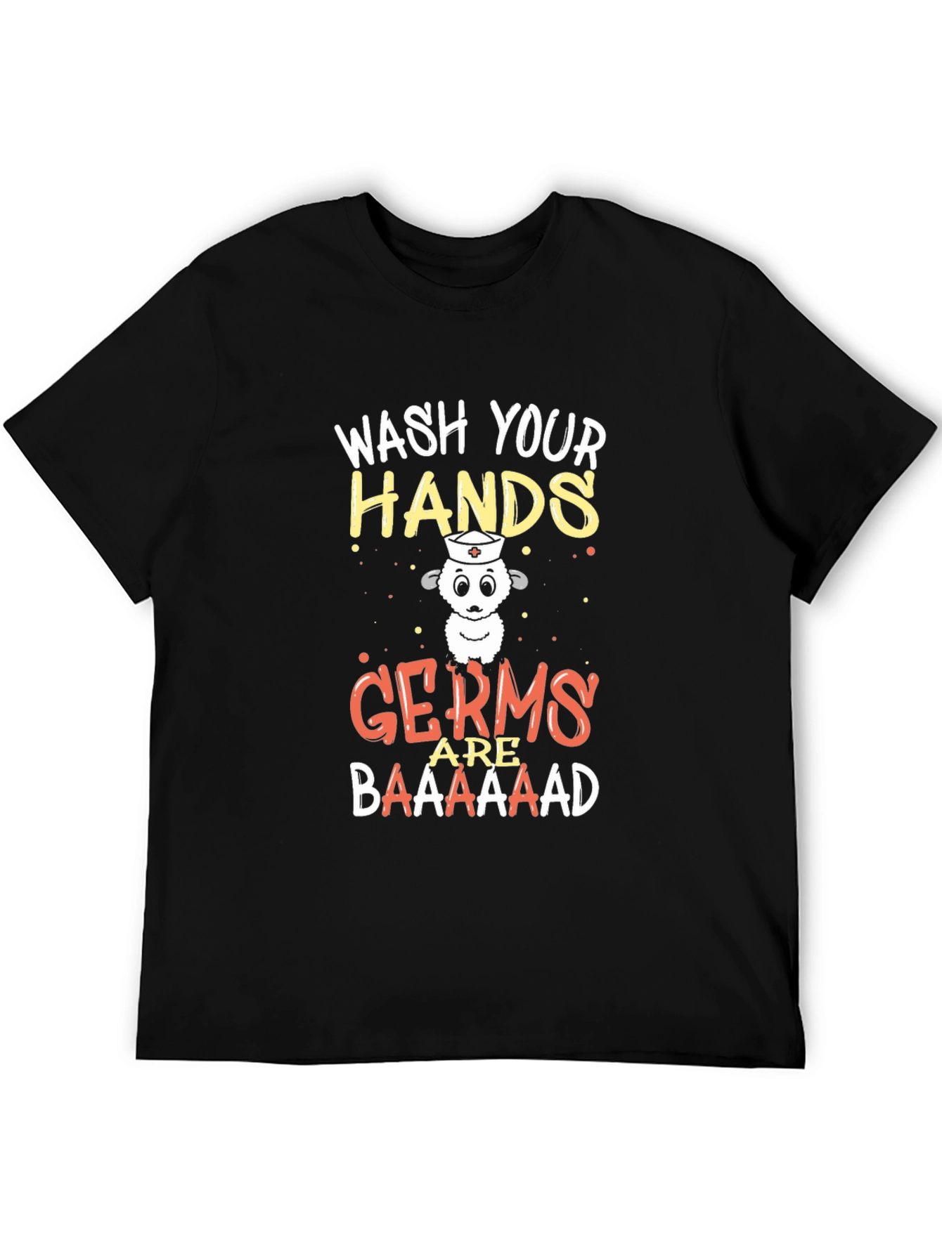 Wash Your Hands Sheep T-Shirt - Germs are Baaaad