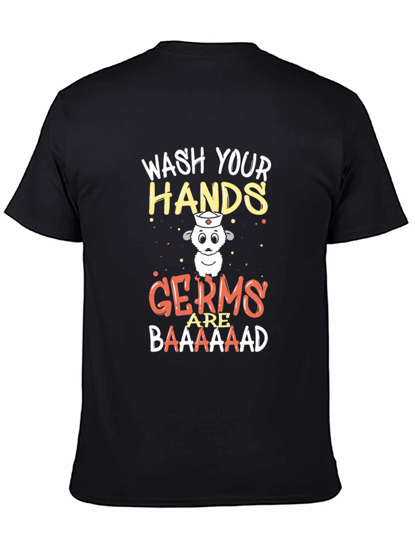 Wash Your Hands Sheep T-Shirt - Germs are Baaaad