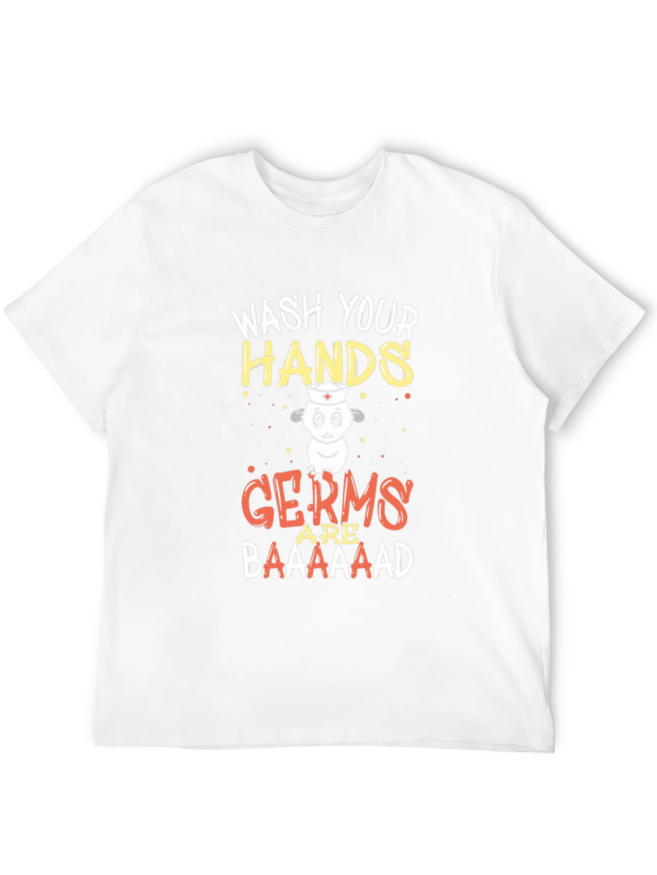 Wash Your Hands Sheep T-Shirt - Germs are Baaaad