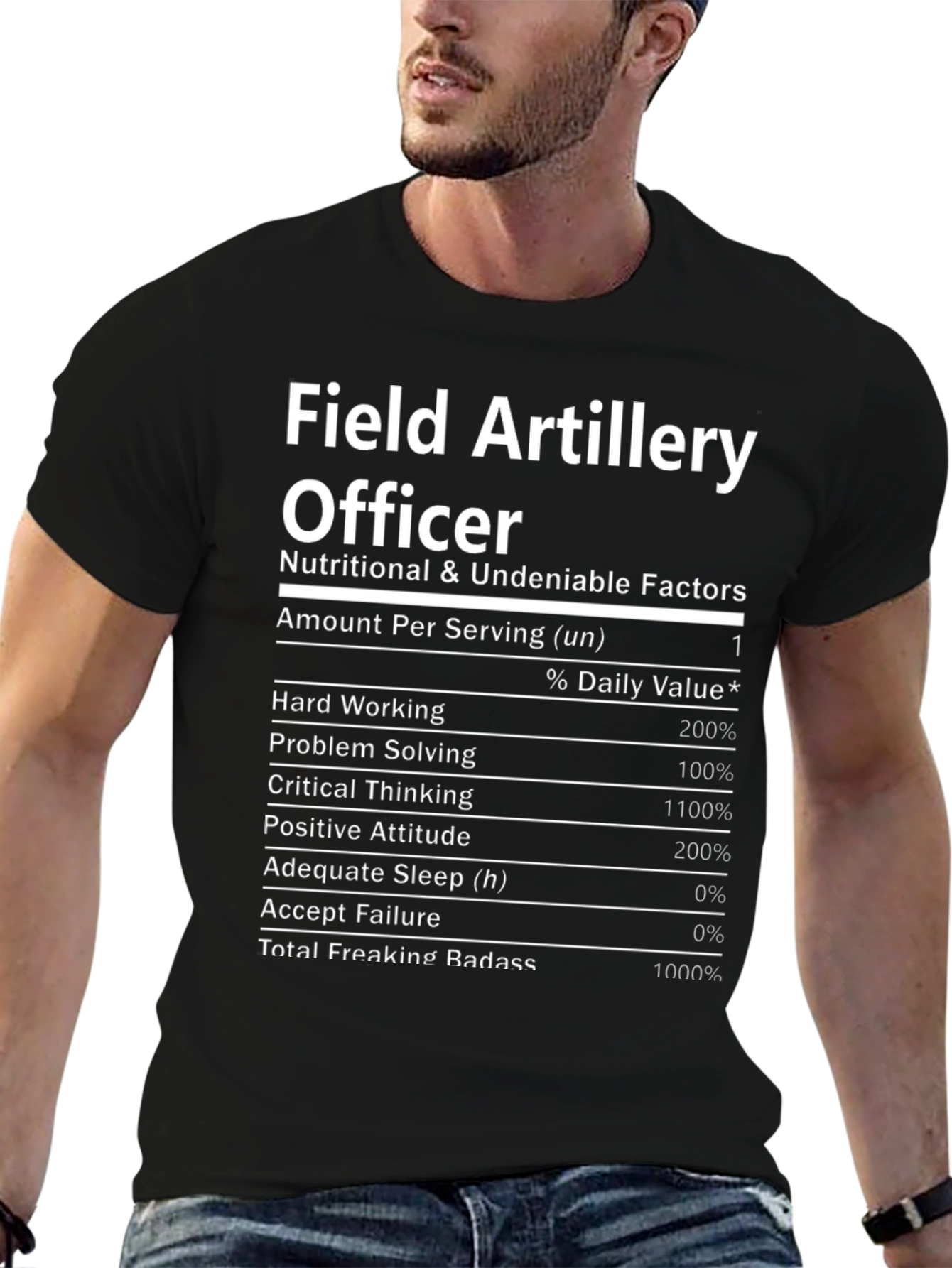Field Artillery Officer Nutritional Facts T-Shirt