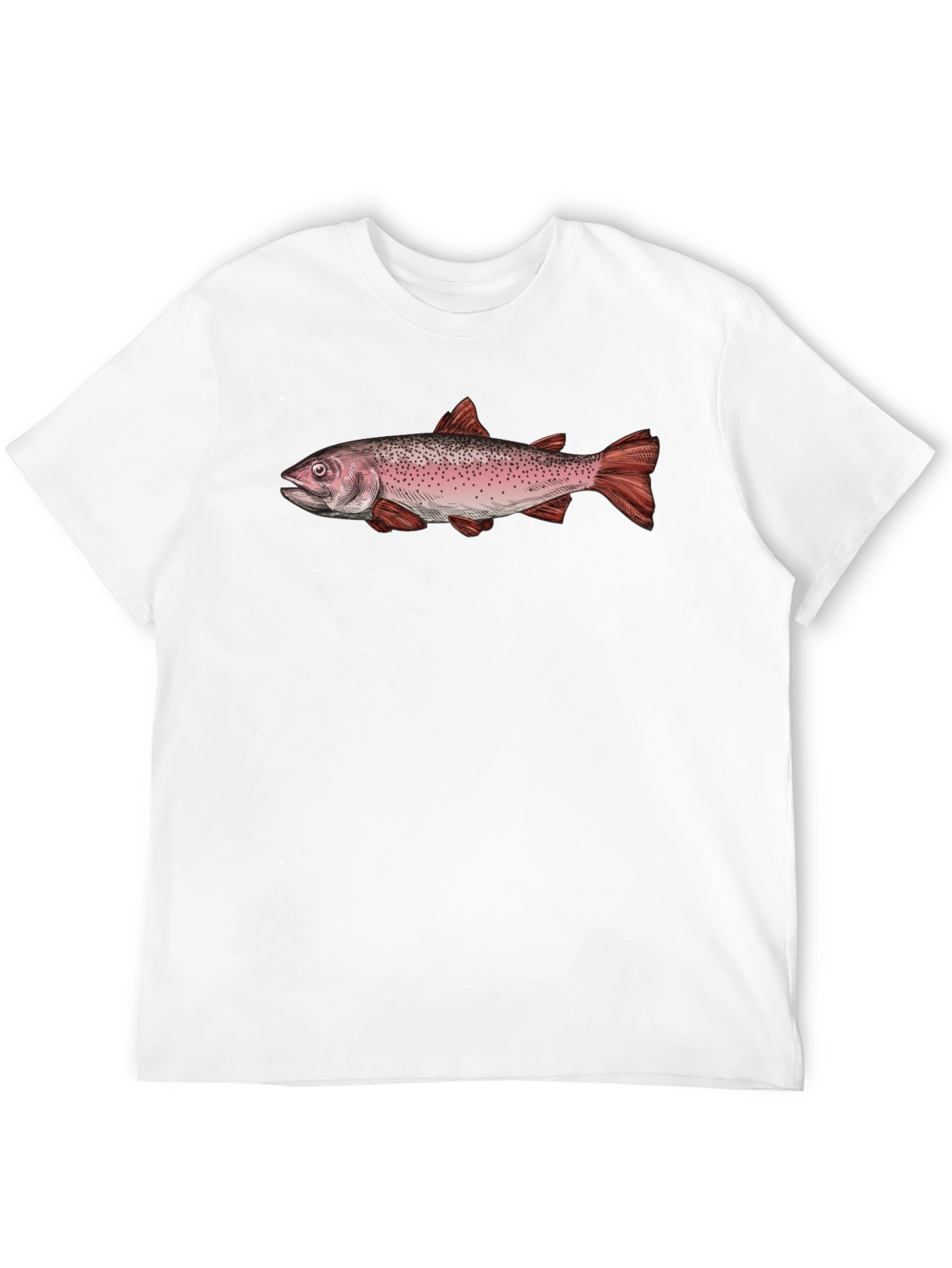 Fish Graphic Black Cotton Tee