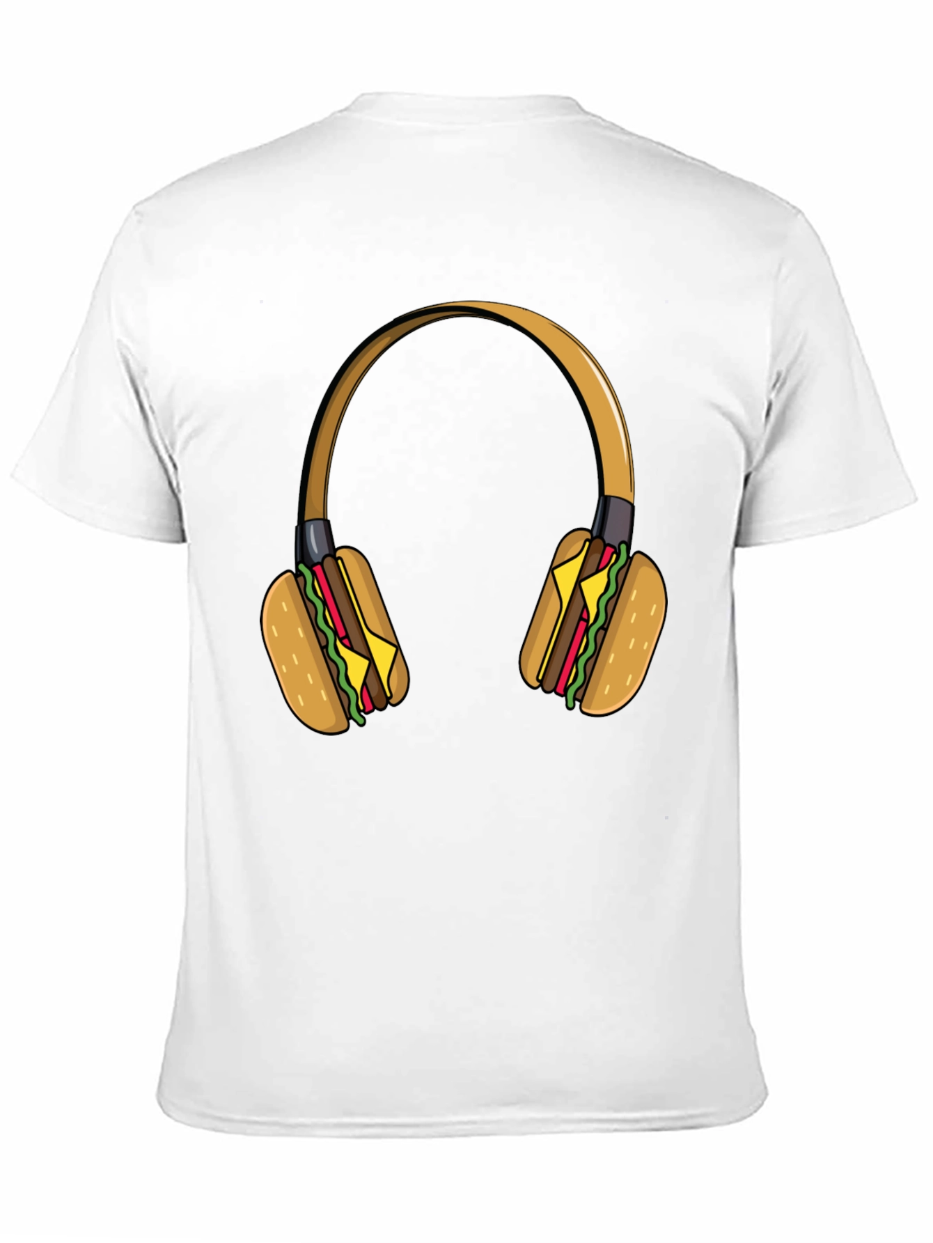 Burger Headphones Graphic Tee
