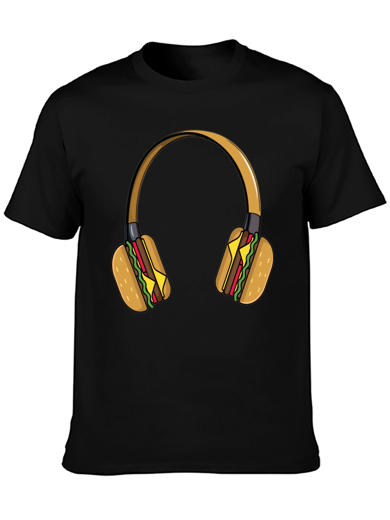Burger Headphones Graphic Tee