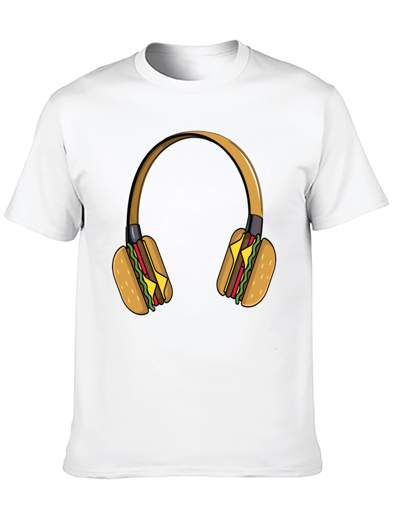 Burger Headphones Graphic Tee