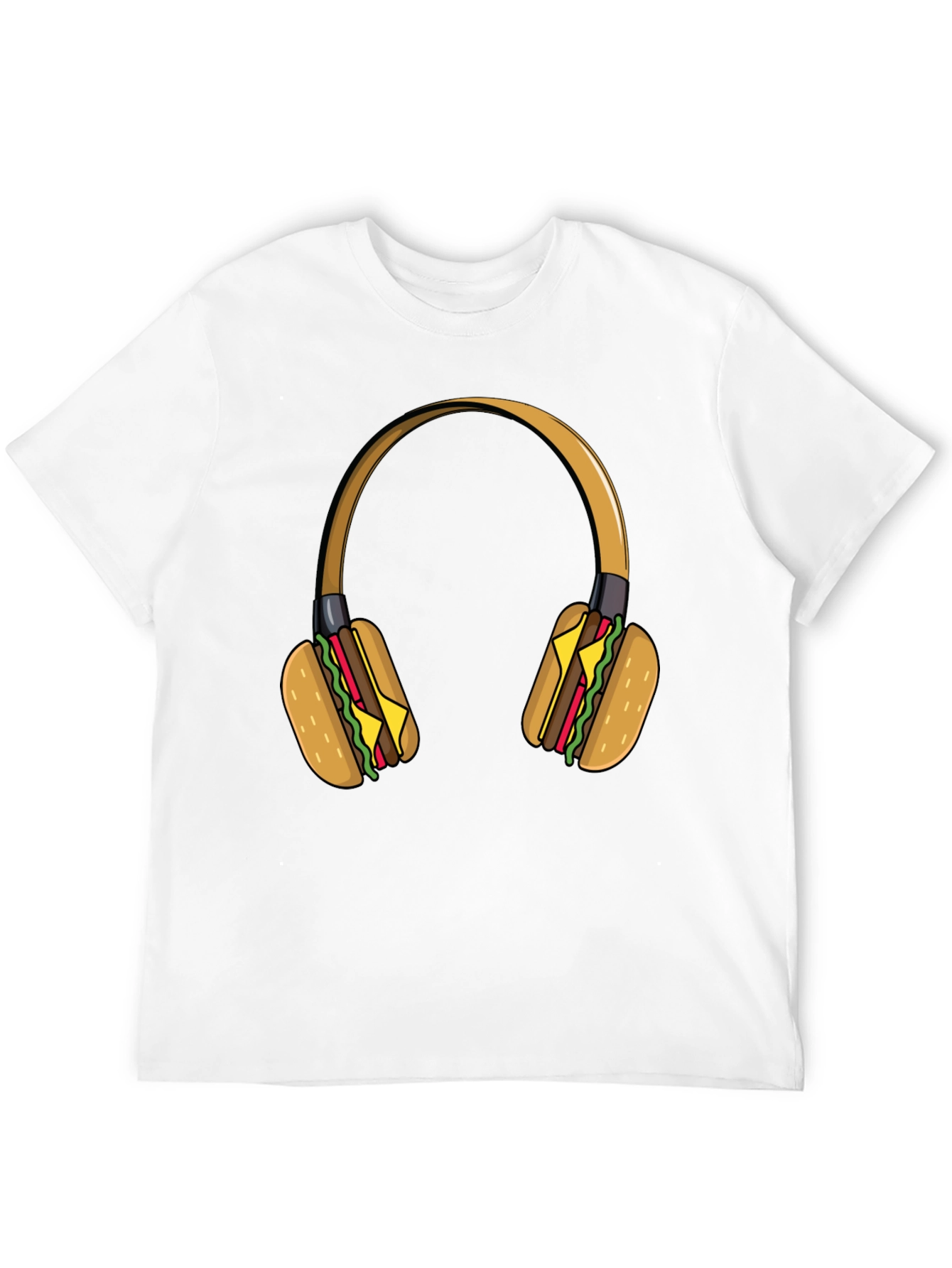 Burger Headphones Graphic Tee