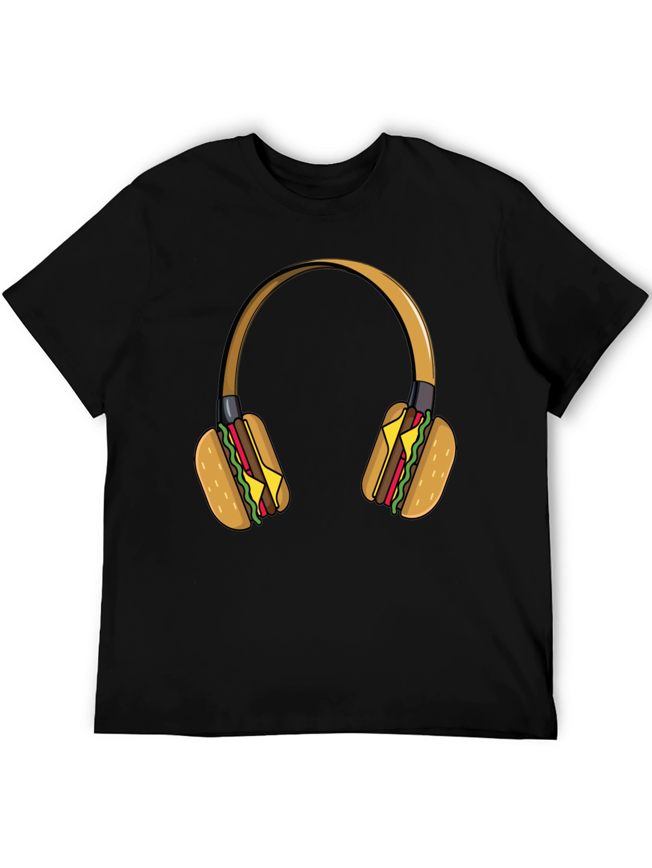 Burger Headphones Graphic Tee