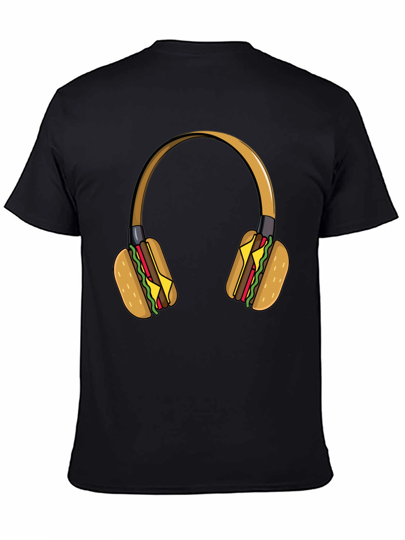 Burger Headphones Graphic Tee