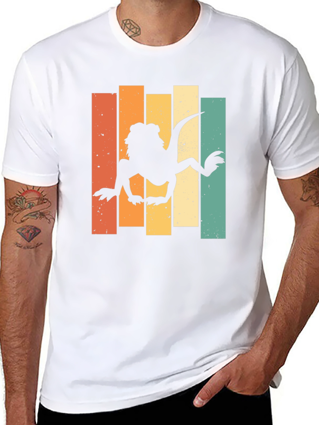 Retro Bearded Dragon T-Shirt - Cool Reptile Lover Tee