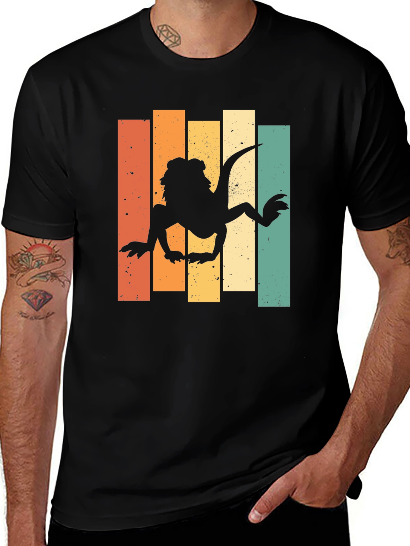 Retro Bearded Dragon T-Shirt - Cool Reptile Lover Tee