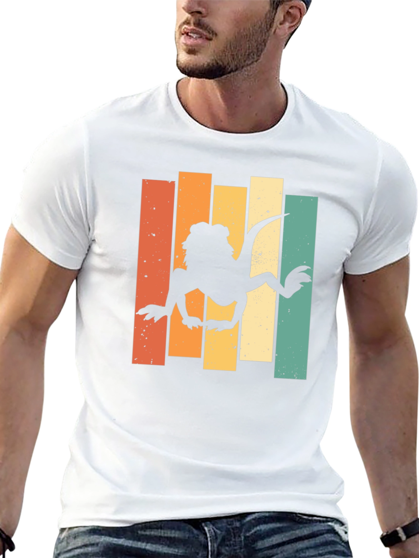Retro Bearded Dragon T-Shirt - Cool Reptile Lover Tee