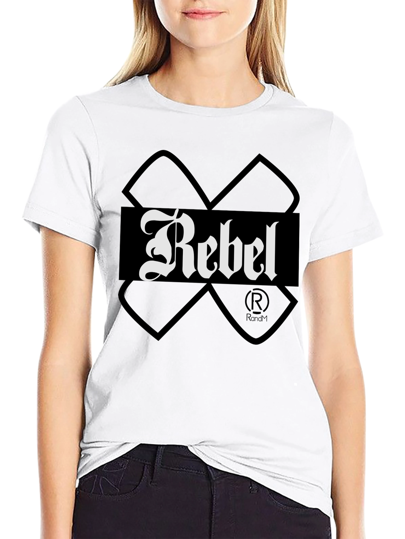 Rebel Graphic Print Mens T-Shirt - Black