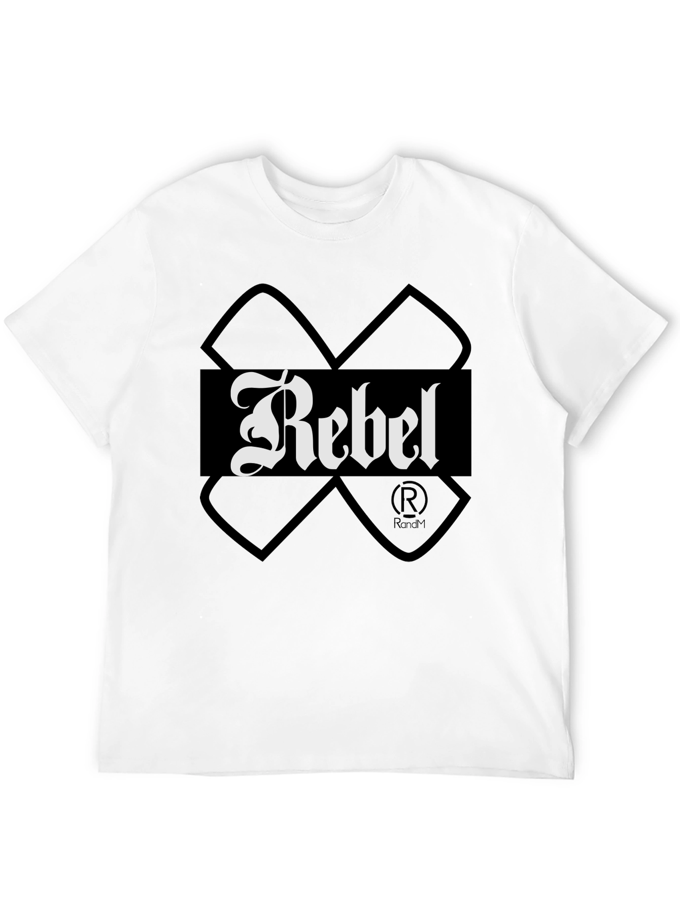 Rebel Graphic Print Mens T-Shirt - Black
