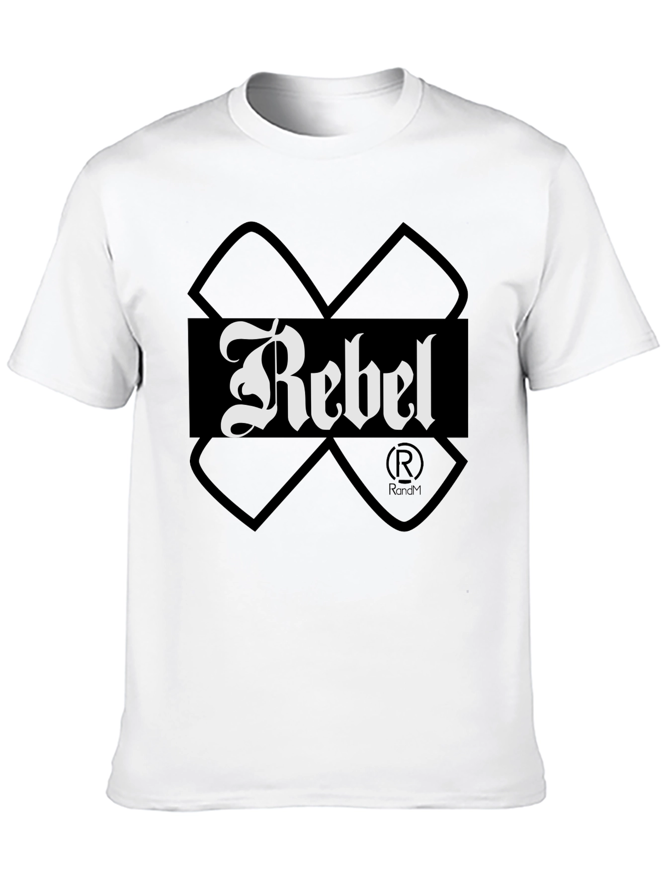 Rebel Graphic Print Mens T-Shirt - Black