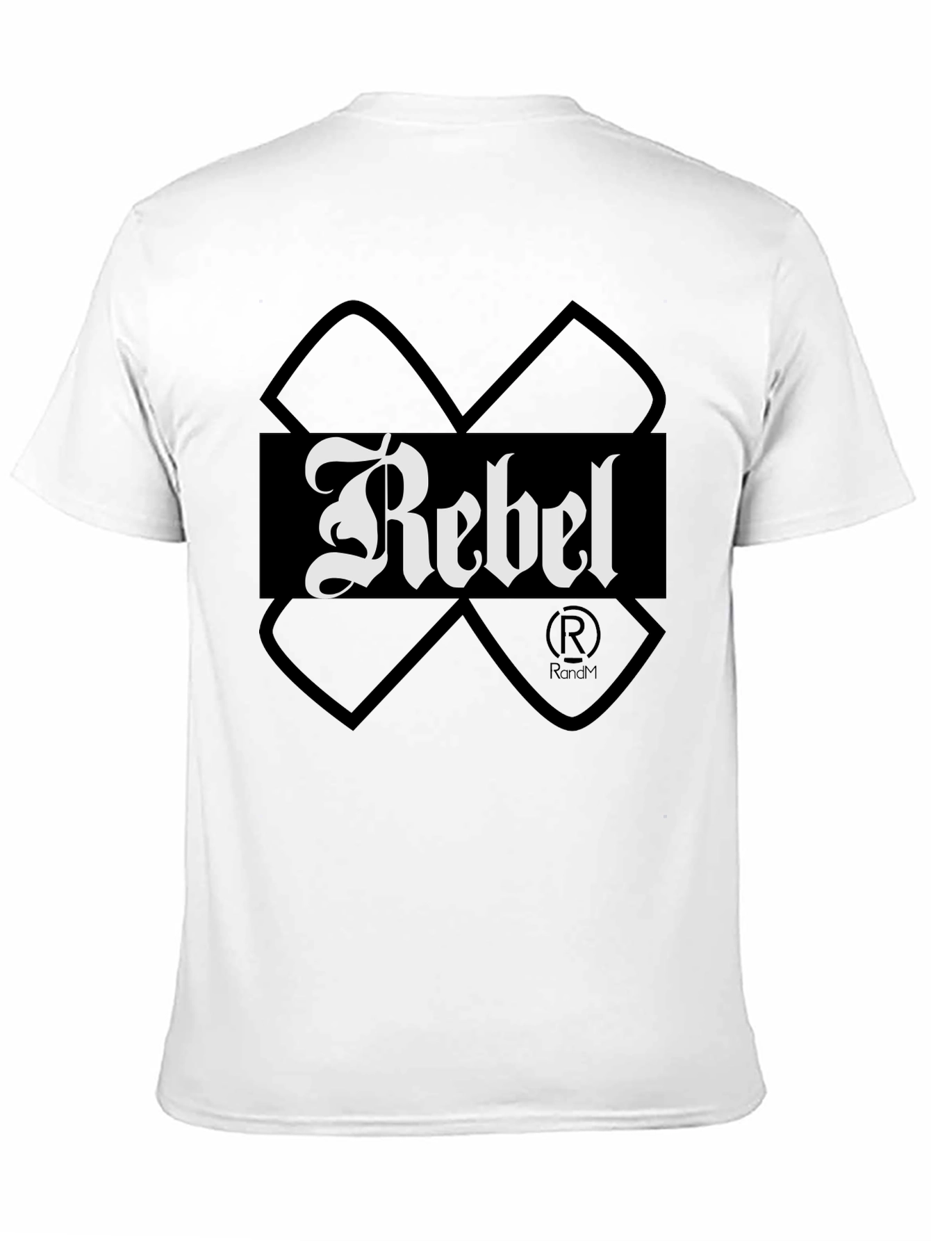 Rebel Graphic Print Mens T-Shirt - Black