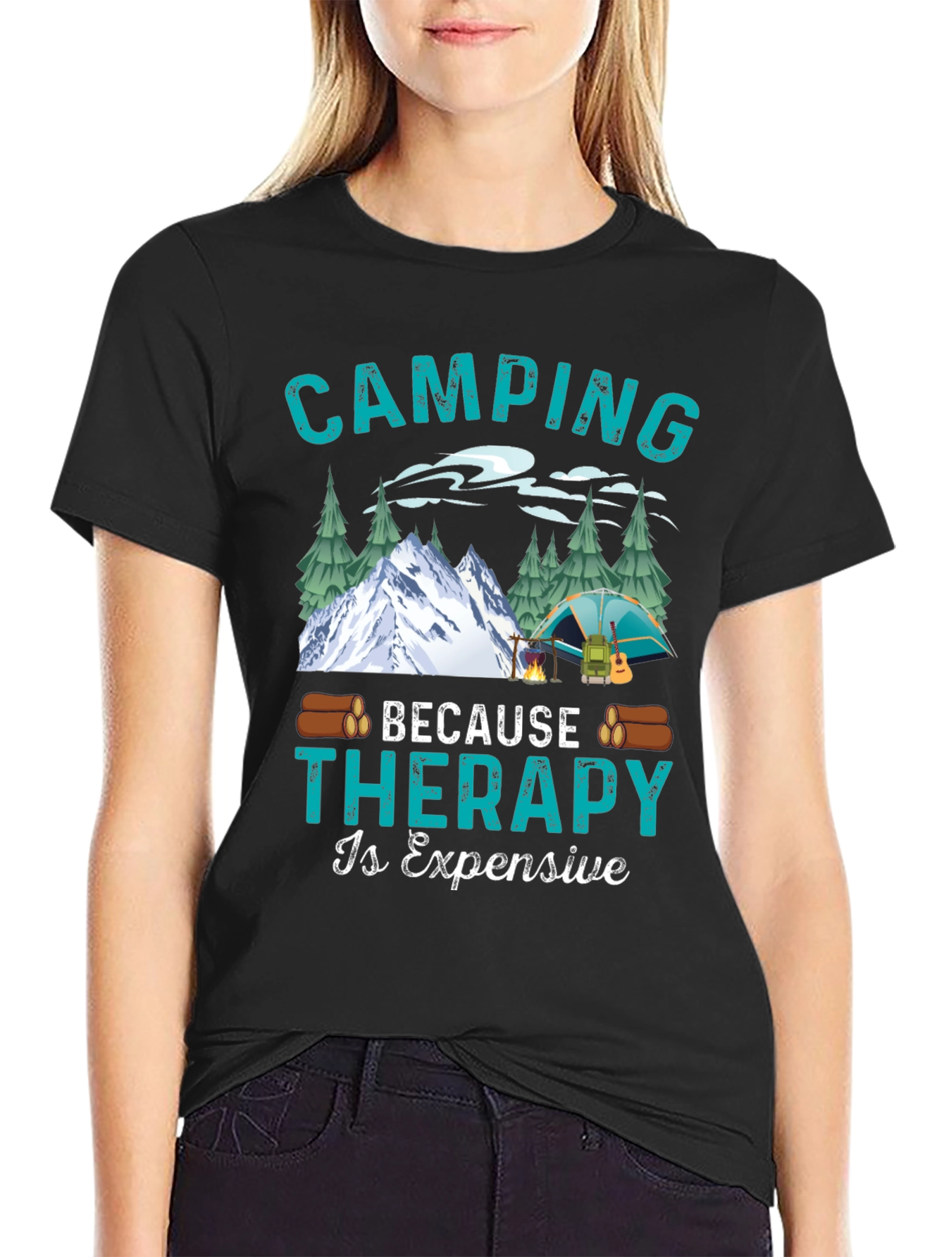 Camping Because Therapy Is Expensive T-Shirt