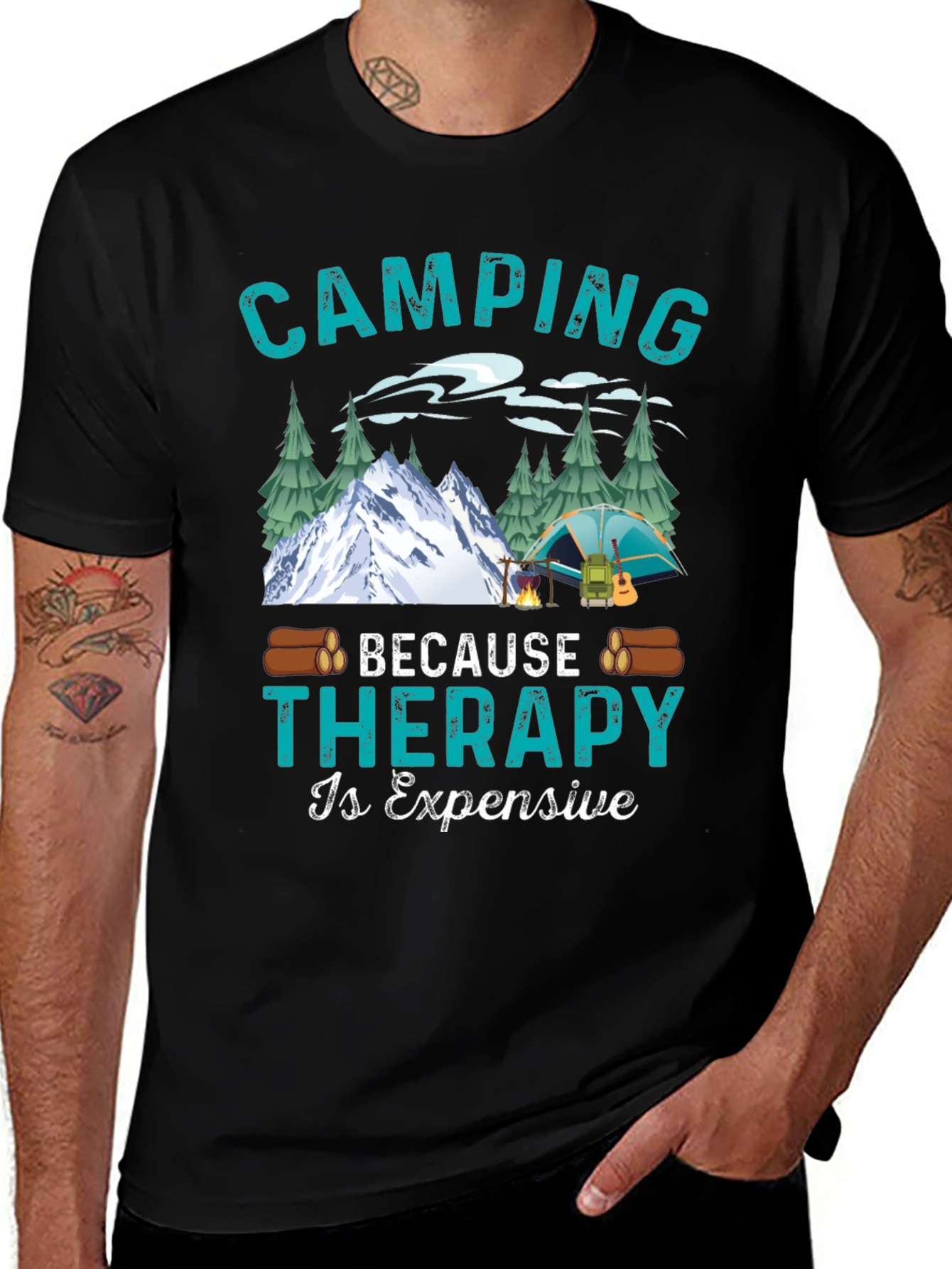 Camping Because Therapy Is Expensive T-Shirt