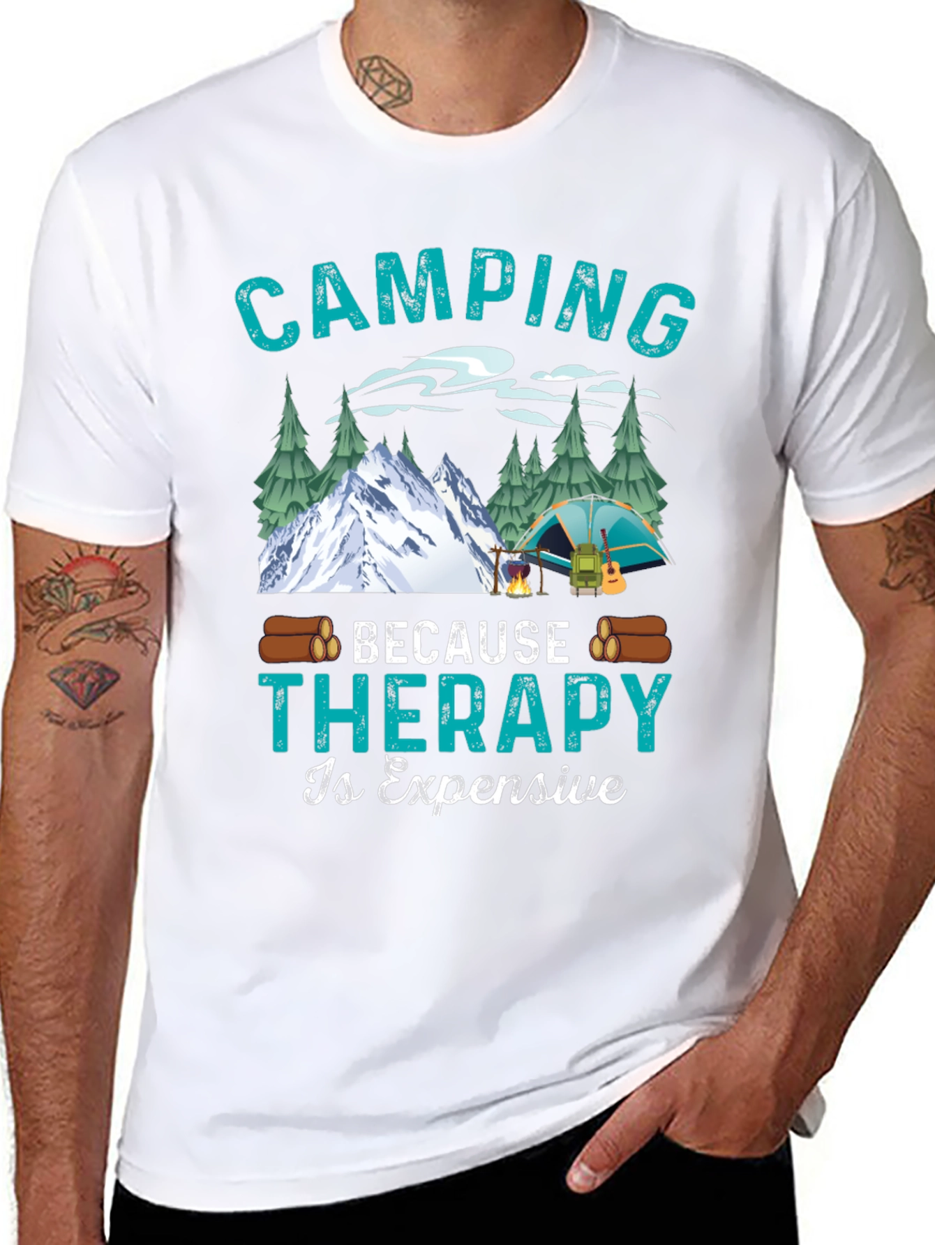 Camping Because Therapy Is Expensive T-Shirt