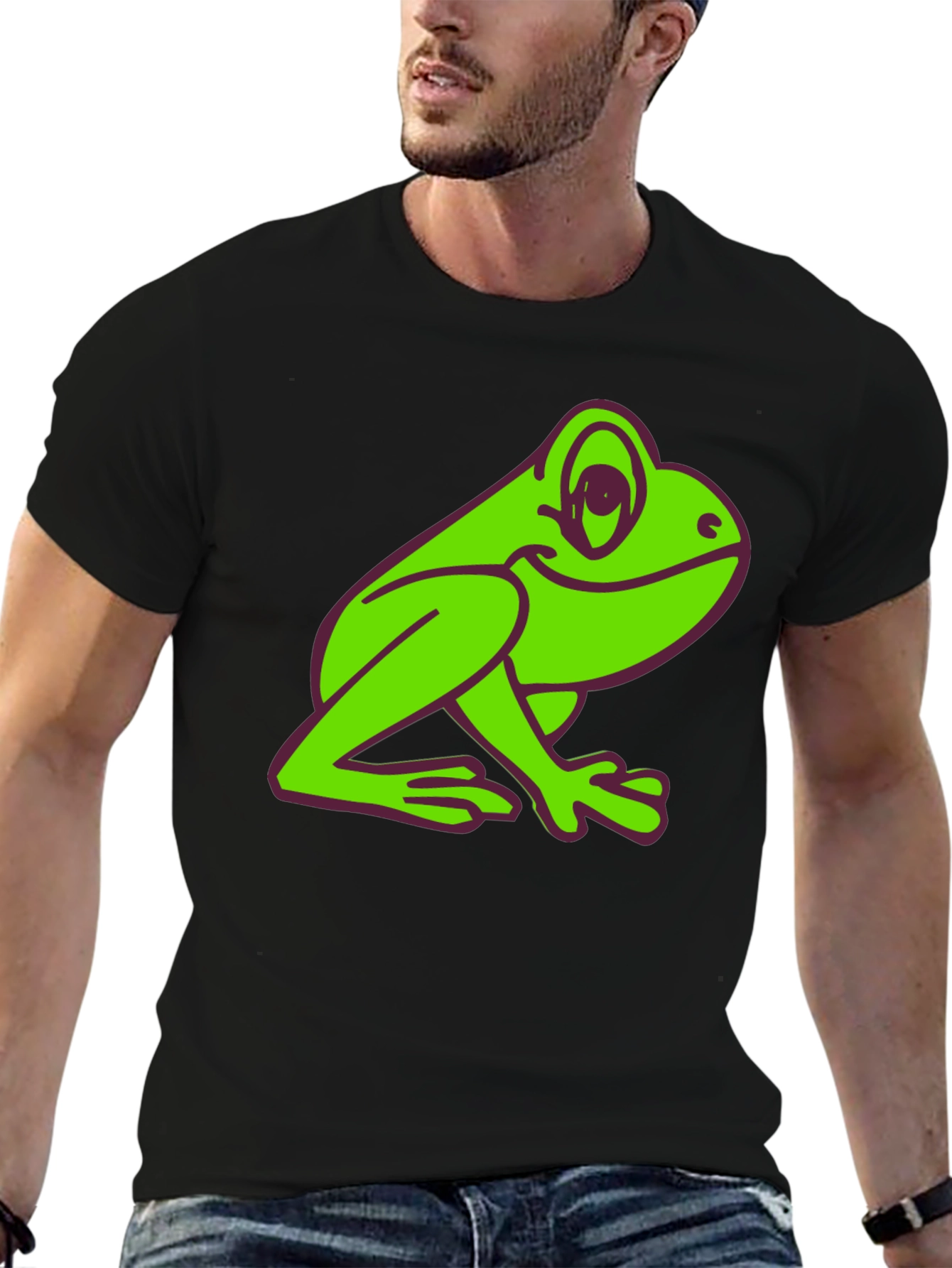 Fun Frog Graphic Tee - Black T-Shirt
