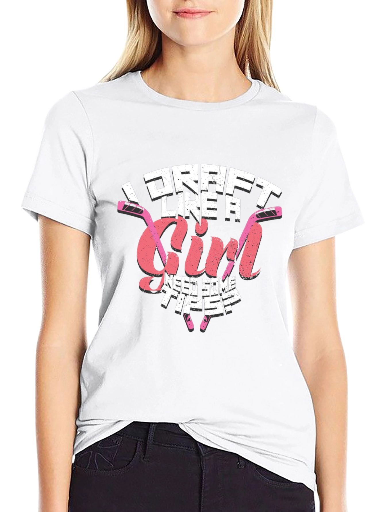 I Draft Like A Girl Hockey T-Shirt